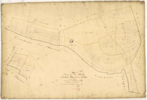 Praslin, section B dite du Village, feuille n° 3, parcelles n° 1017-1250