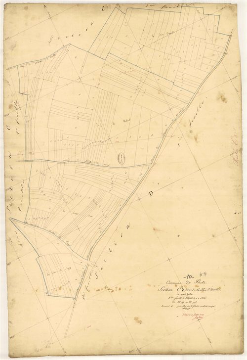 Praslin, section C dite de la Voie d'Arelles, feuille n° 3, parcelles n° 747-915
