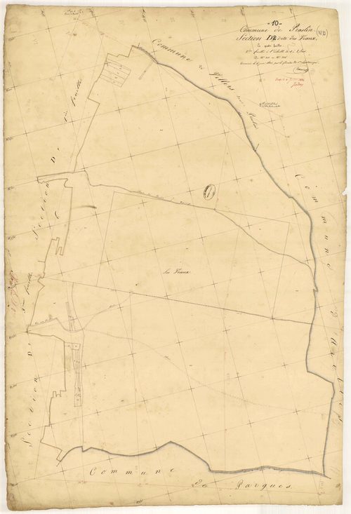 Praslin, section D dite des Vaux, feuille n° 2, parcelles n° 303-326