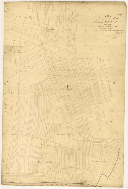 Praslin, section D dite des Vaux, feuille n° 3, parcelles n° 327-665