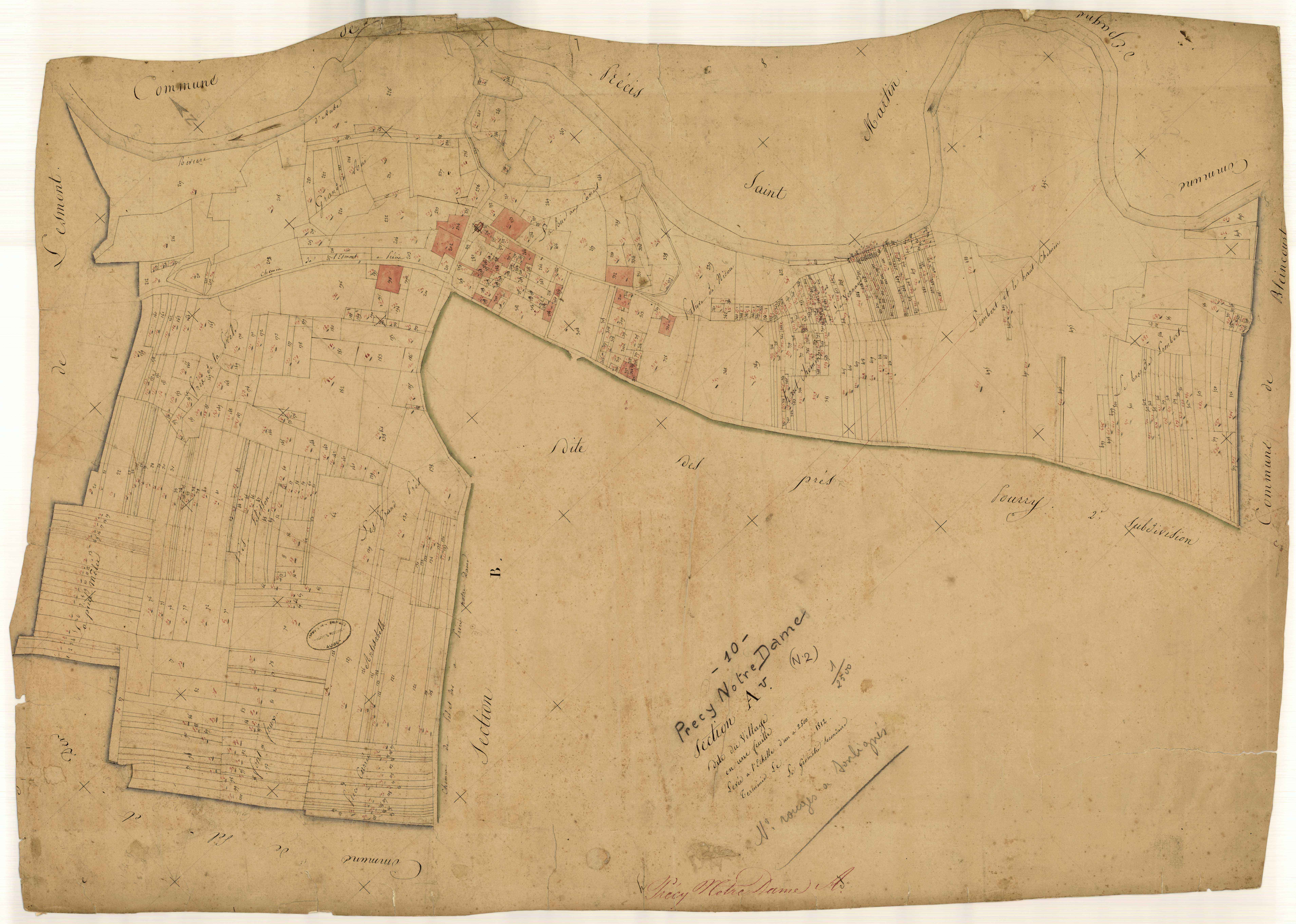 Precy-Notre-Dame, section A dite du Village