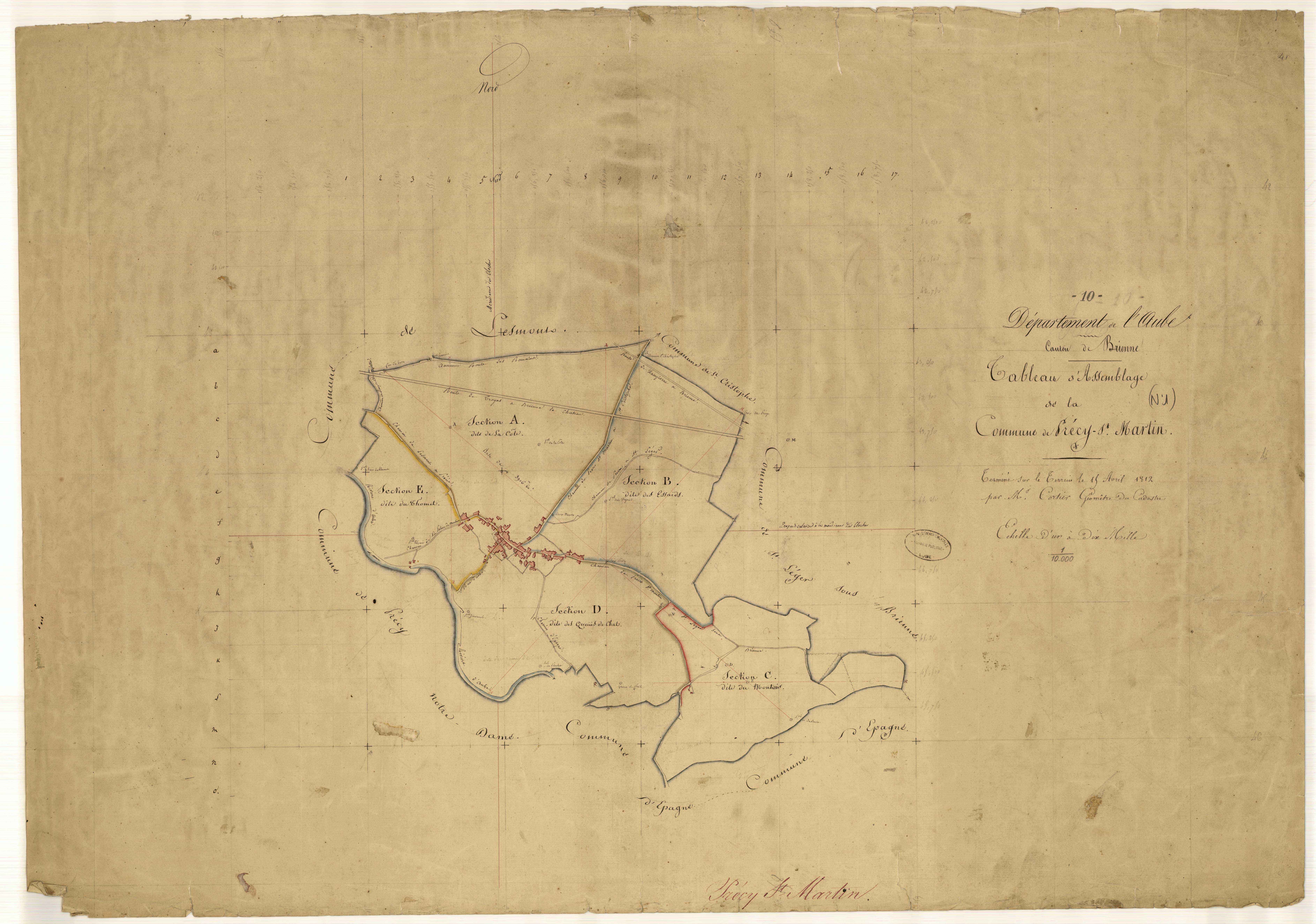 Precy-Saint-Martin, tableau d'assemblage