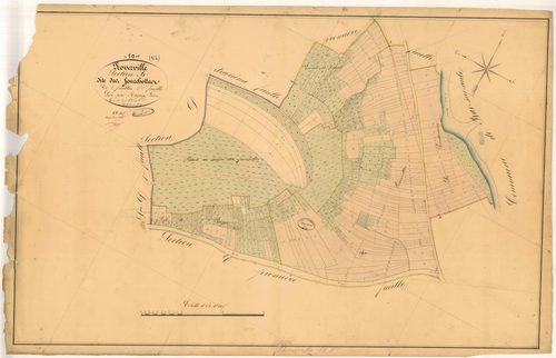 Proverville, section B dite des Fourchottes, feuille n° 2, parcelles n° 466-757