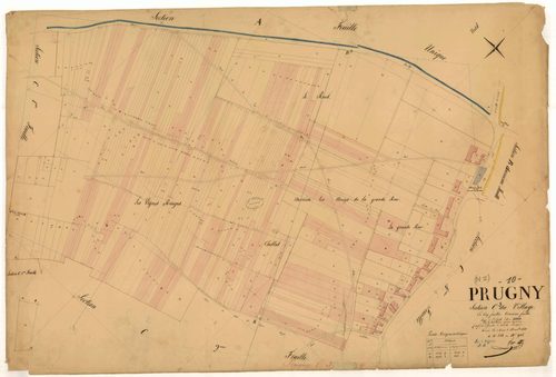 Prugny, section C dite du village, feuille n° 4, parcelles n° 568-905