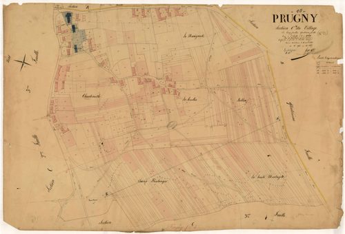 Prugny, section C dite du village, feuille n° 5, parcelles n° 906-1267
