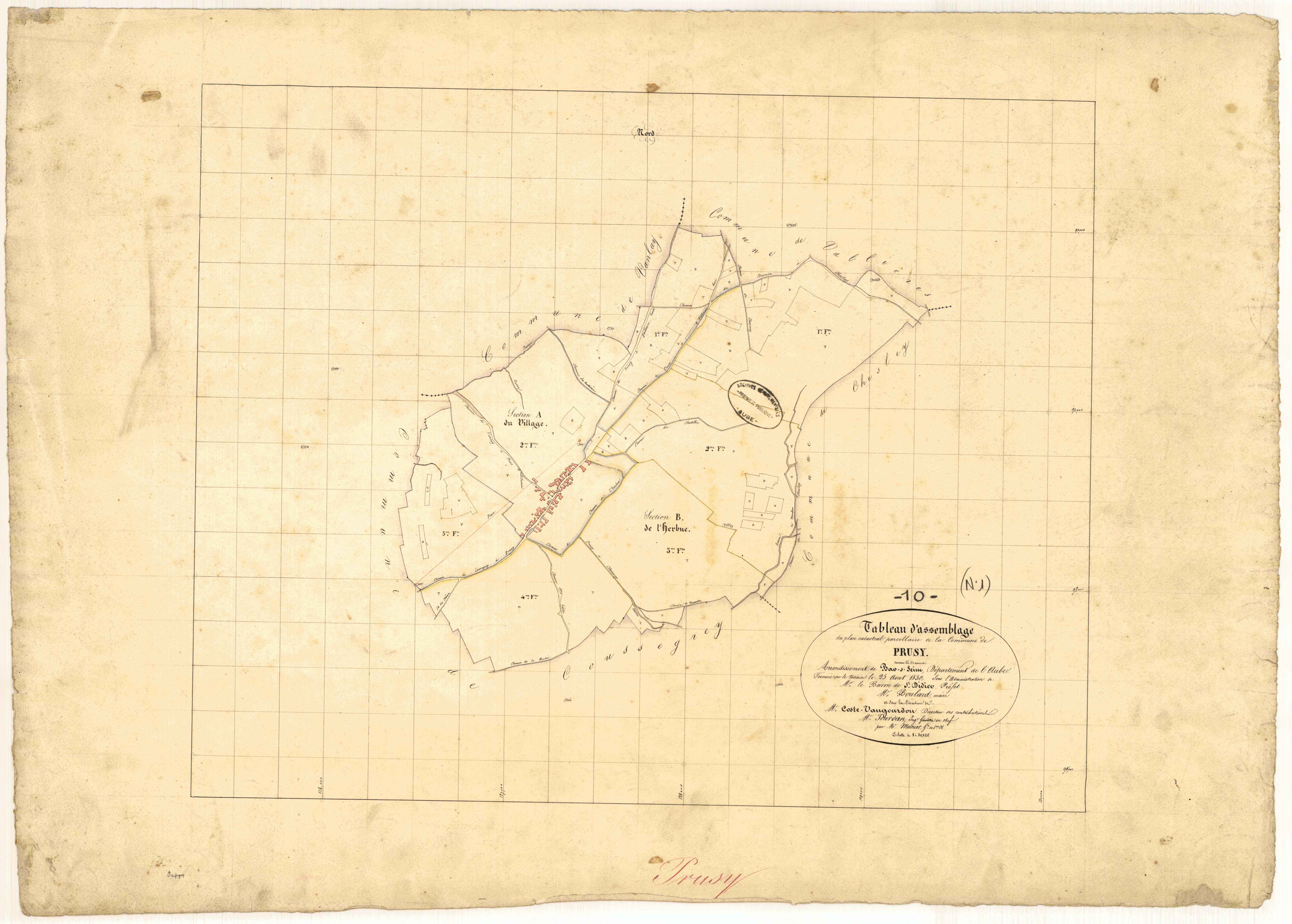 Prusy, tableau d'assemblage