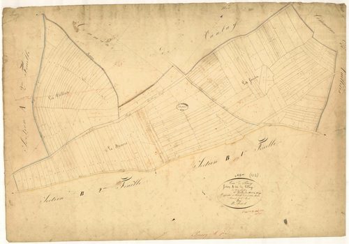 Prusy, section A dite du Village, feuille n° 1, parcelles n° 1-191