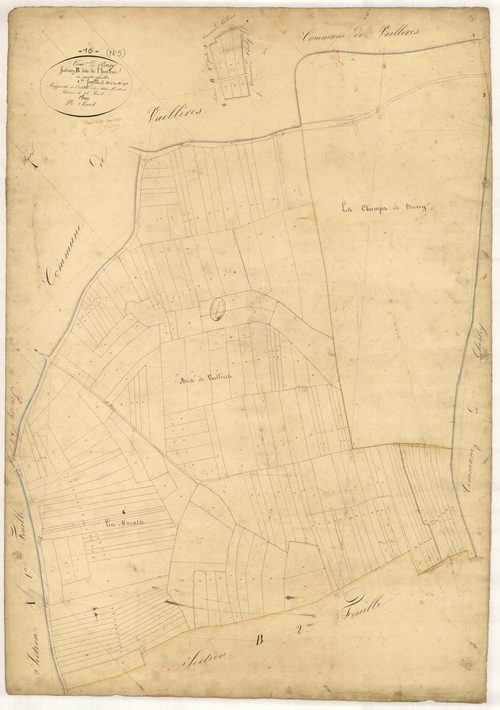 Prusy, section B dite de l'Herbue, feuille n° 1, parcelles n° 1-193