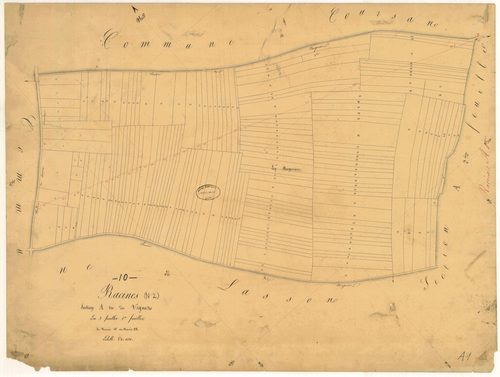 Racines, section A dite des Vignes, feuille n° 1, parcelles n° 1-172