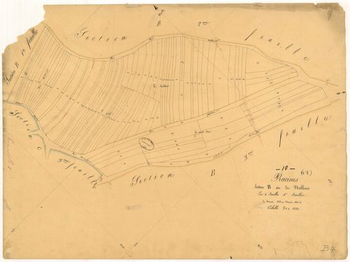 Racines, section B dite des Noblins, feuille n° 4, parcelles n° 1352-1440