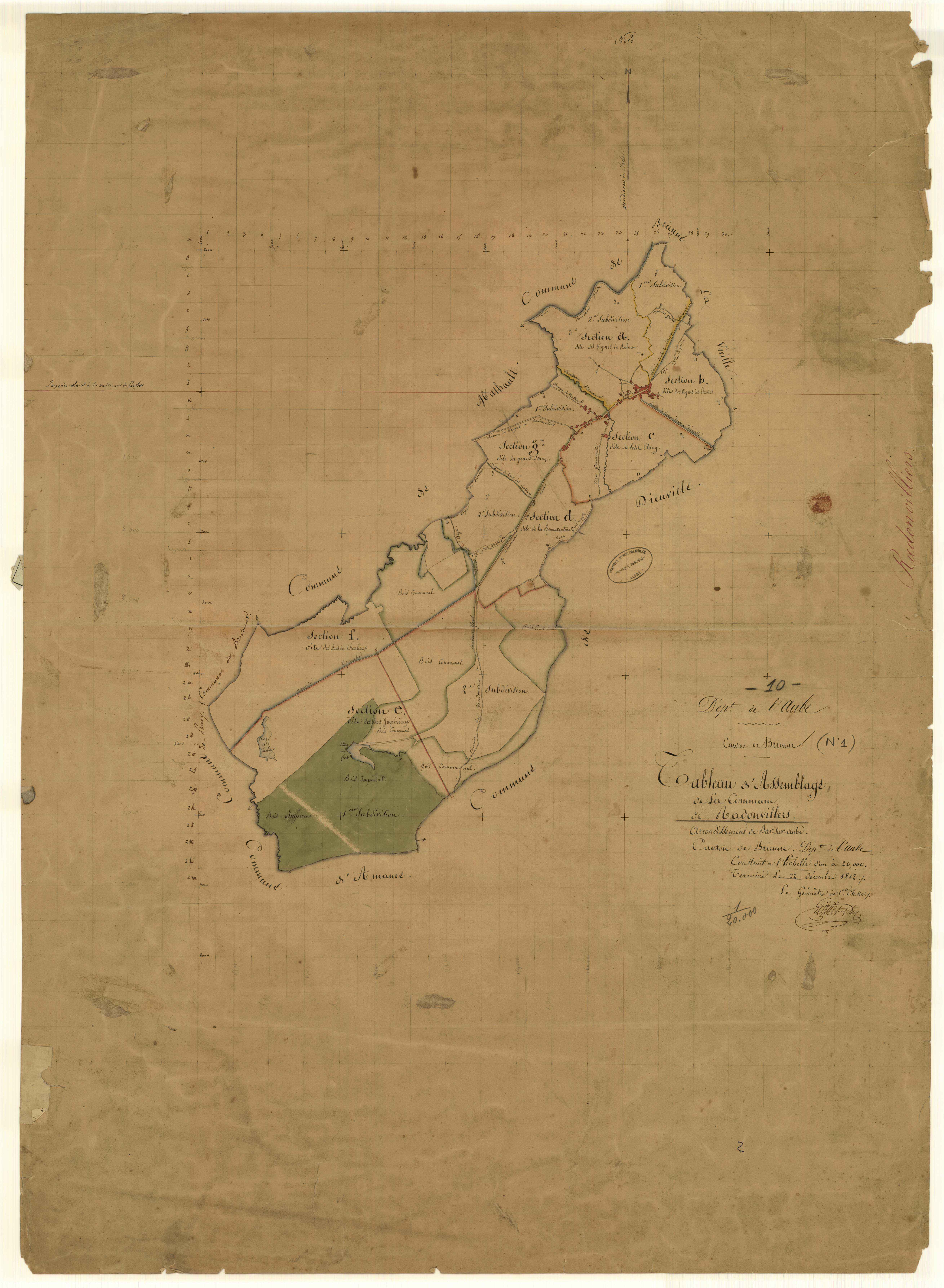 Radonvilliers, tableau d'assemblage