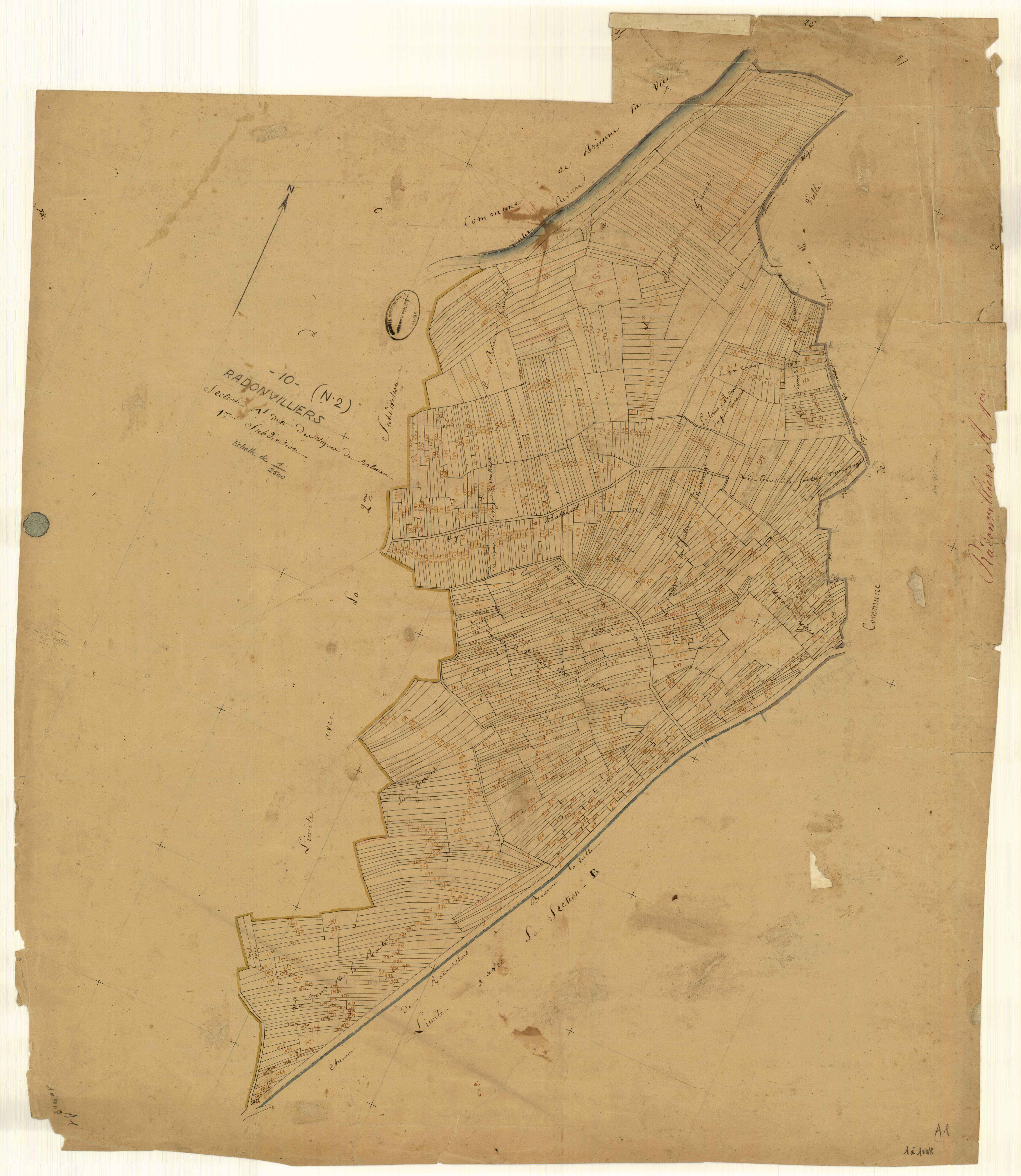 Radonvilliers, section A dite des Vignes de Balman, feuille n° 1
