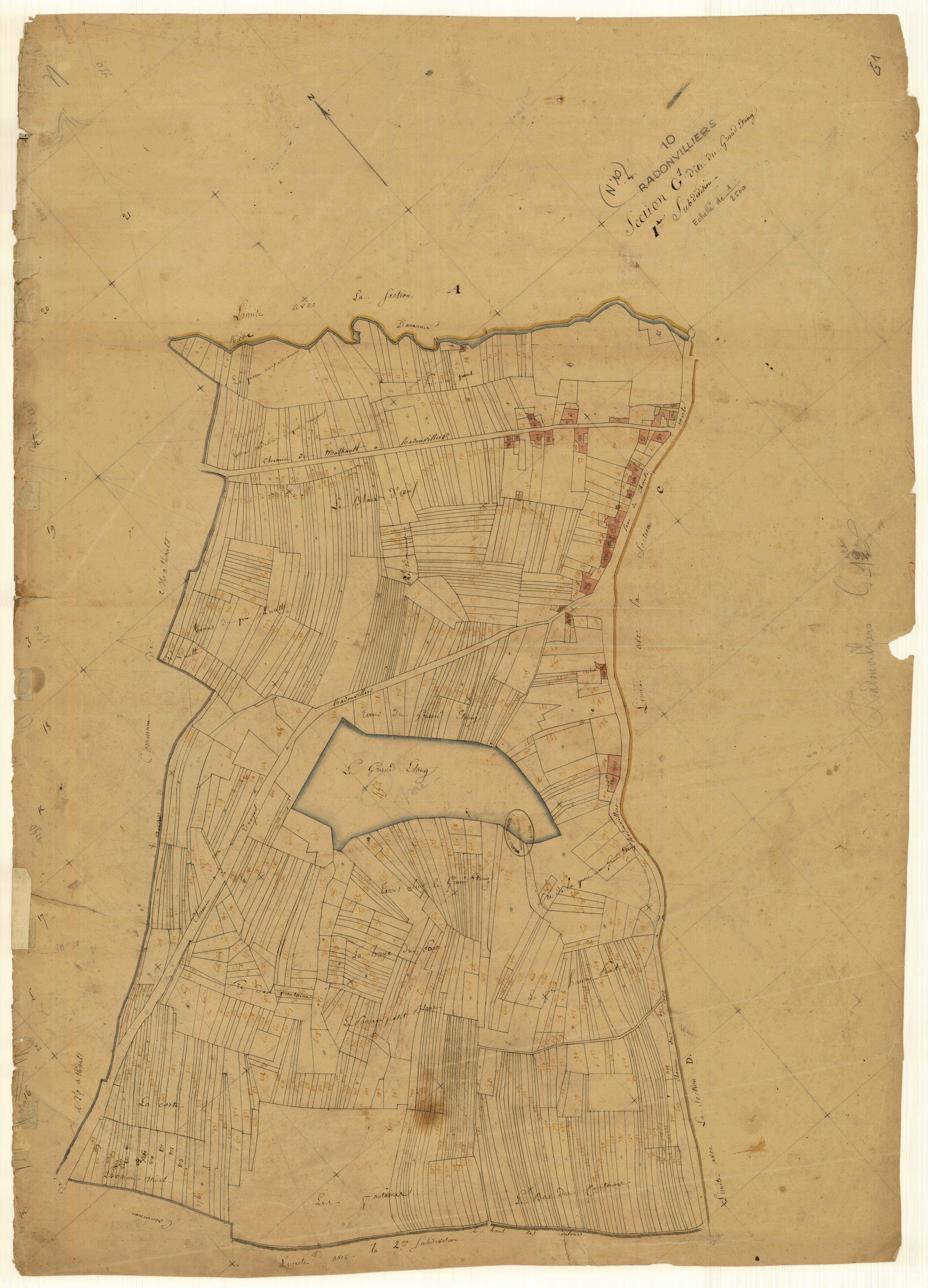 Radonvilliers, section G dite du Grand Etang, feuille n° 1