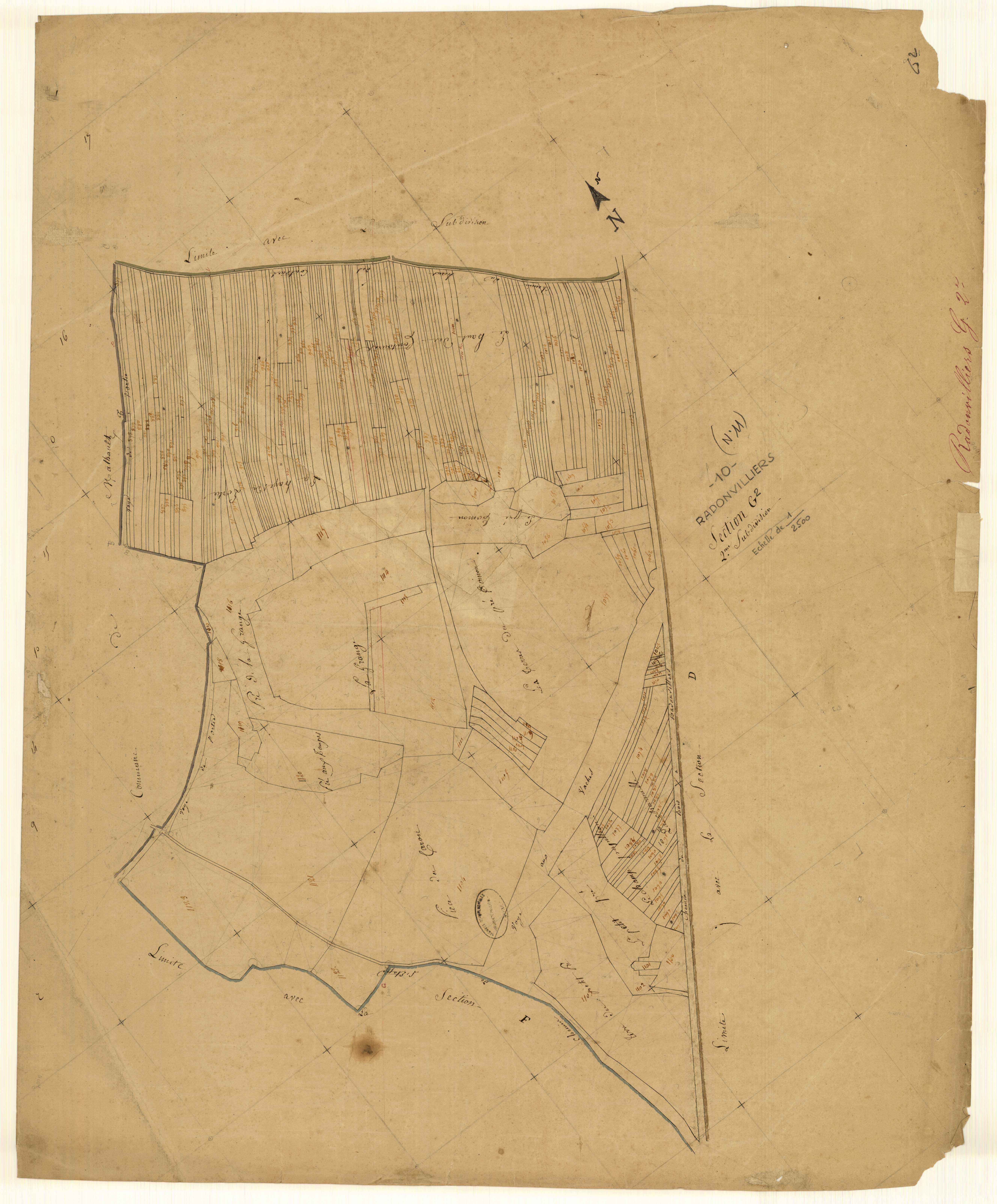 Radonvilliers, section G dite du Grand Etang, feuille n° 2