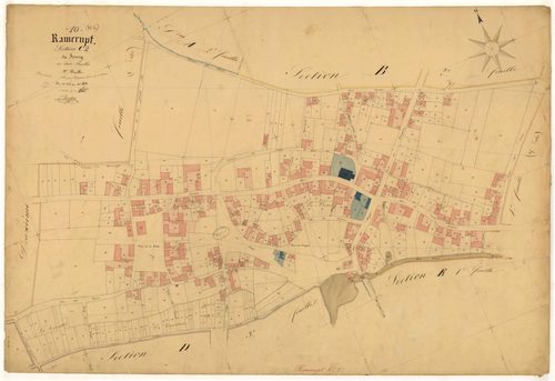 Ramerupt, section C n°2 dite du Bourg, feuille n° 2, parcelles n°215-668