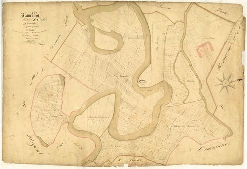 Ramerupt, section E dite des Tranchées, feuille n° 3, parcelles n°621-1024
