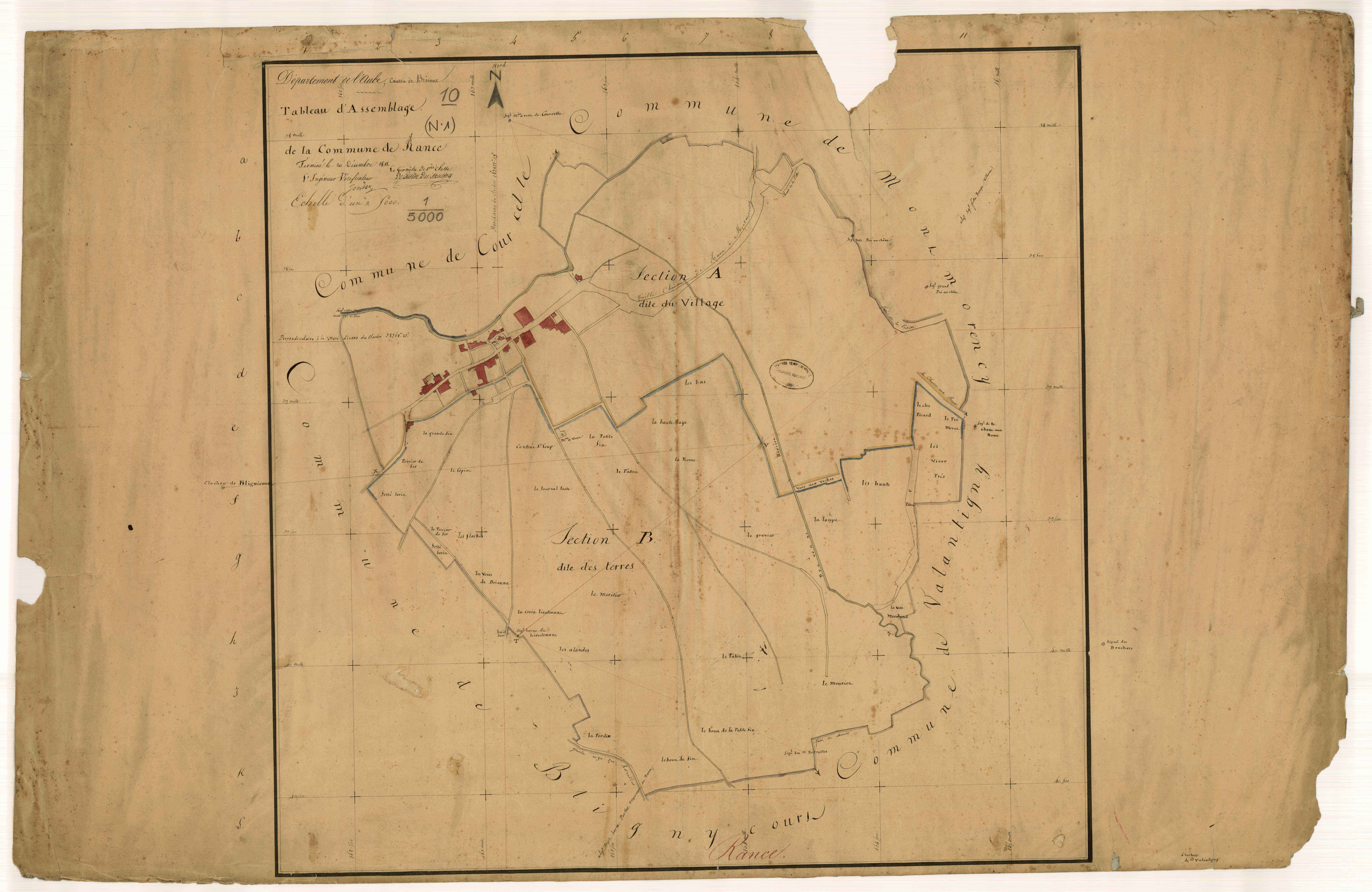 Rances, tableau d'assemblage