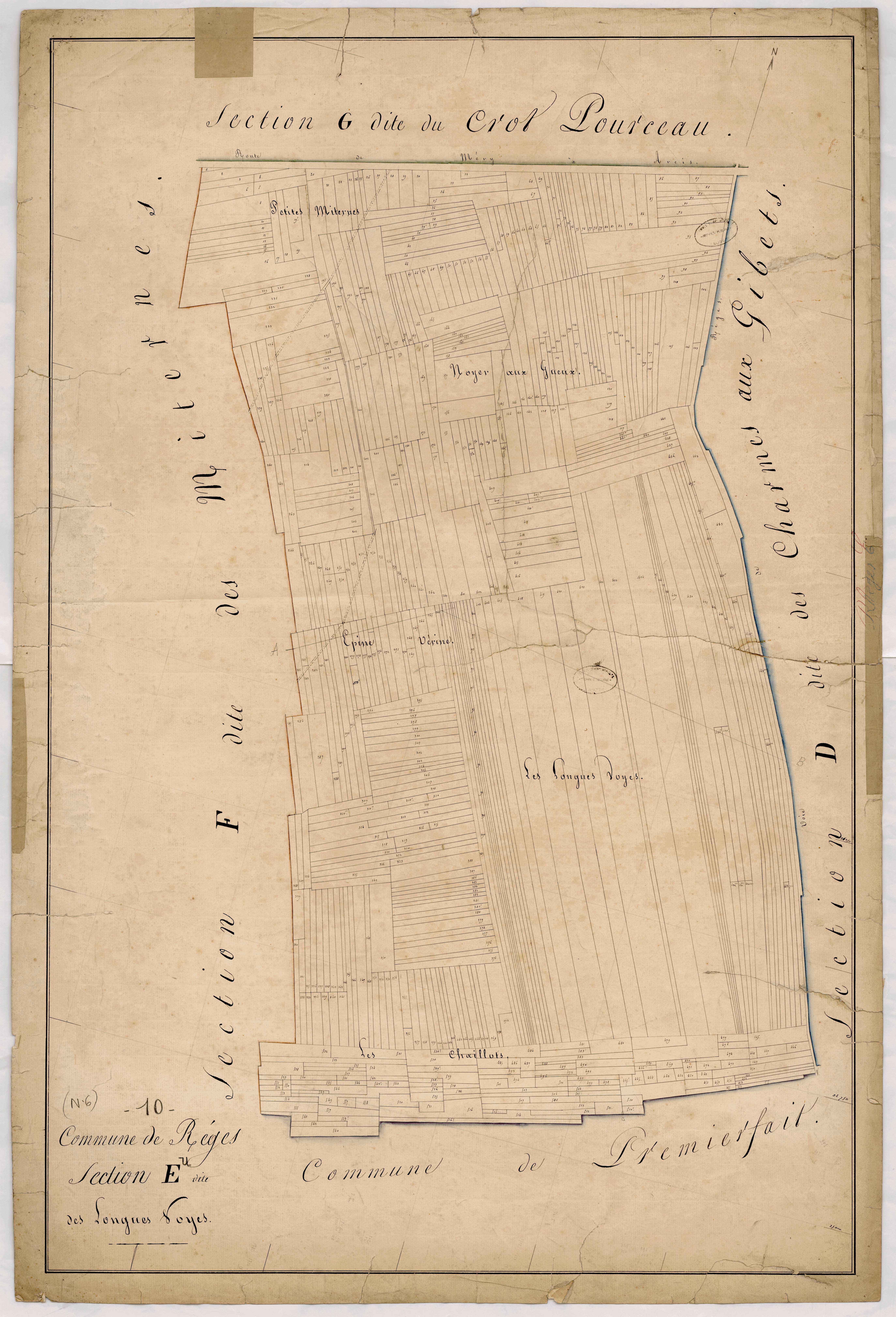 Rhèges, section E dite des Longues Voyes