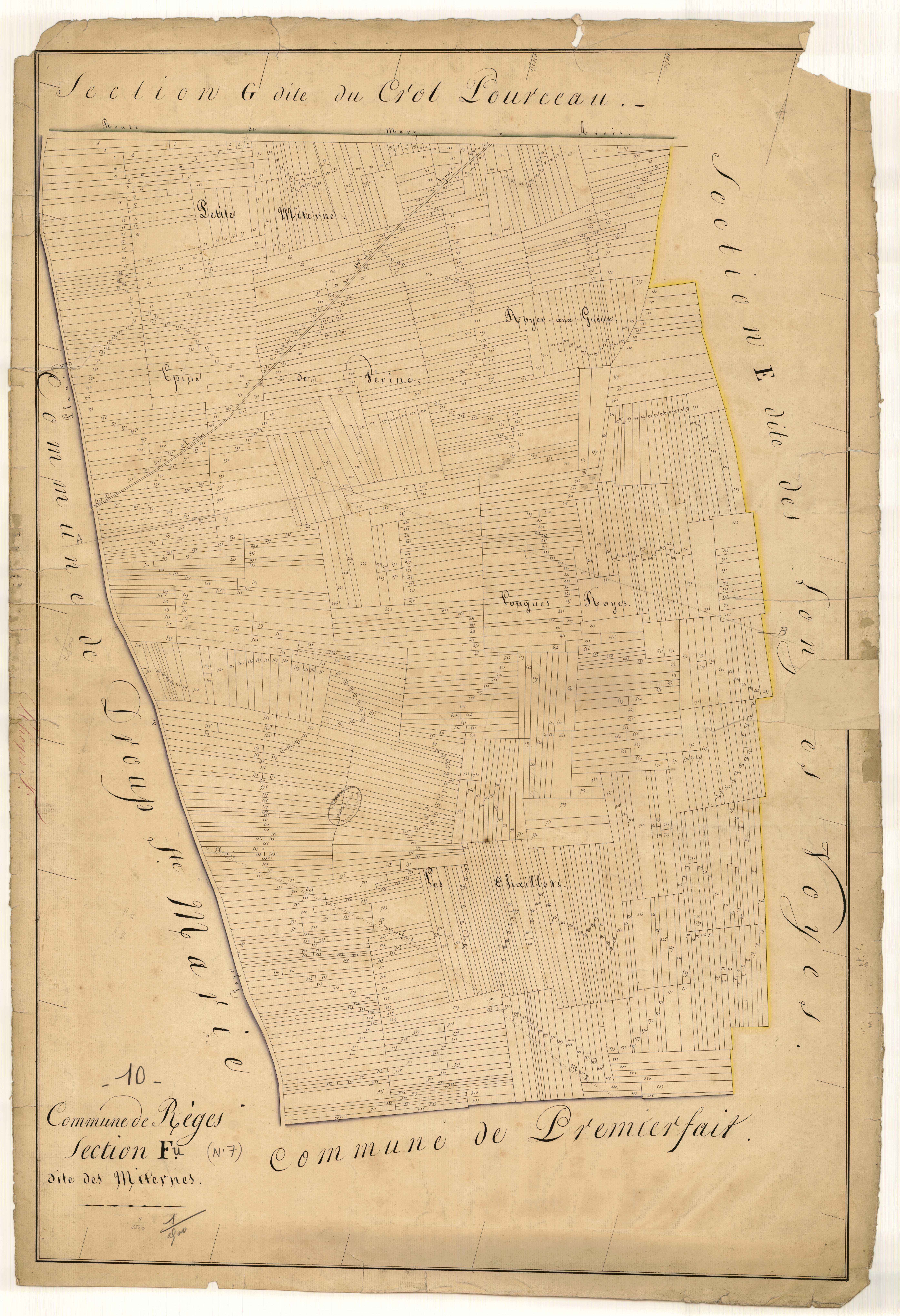 Rhèges, section F dite des Miternes