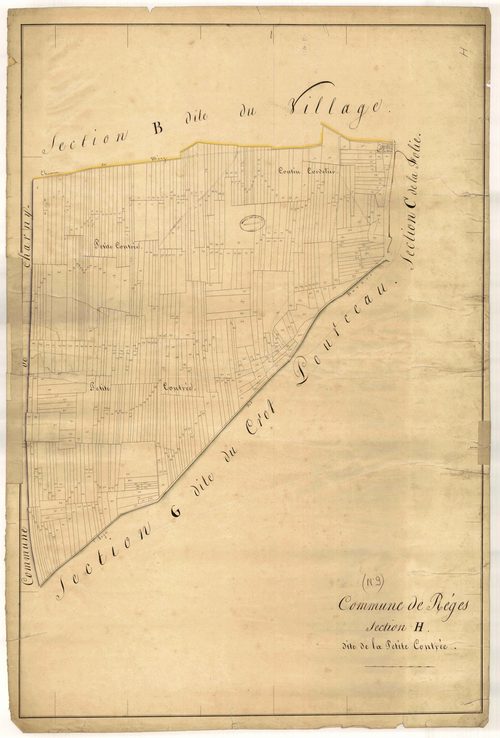 Rhèges, section H dite de la Petite Contrée