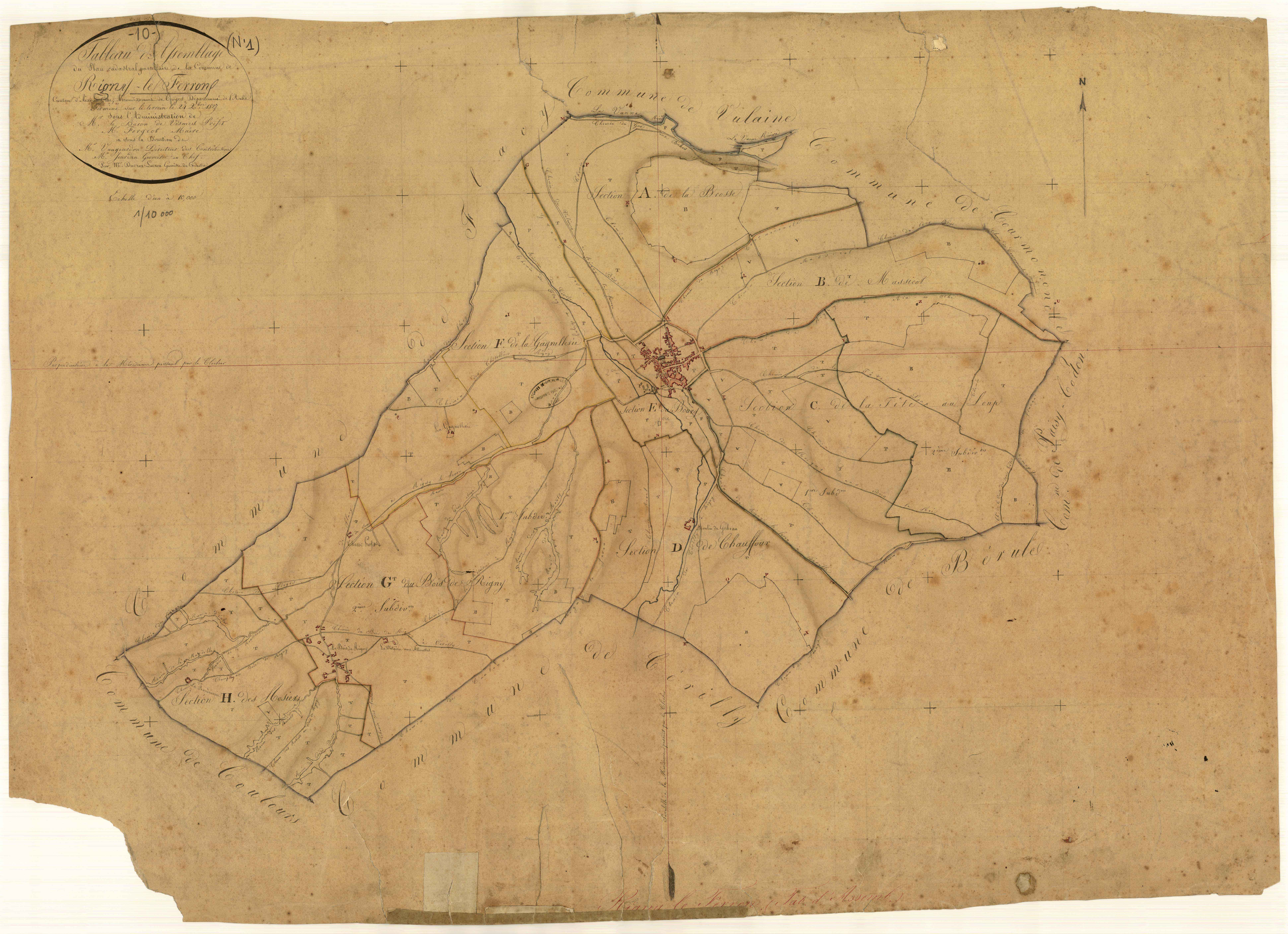 Rigny-le-Ferron, tableau d'assemblage
