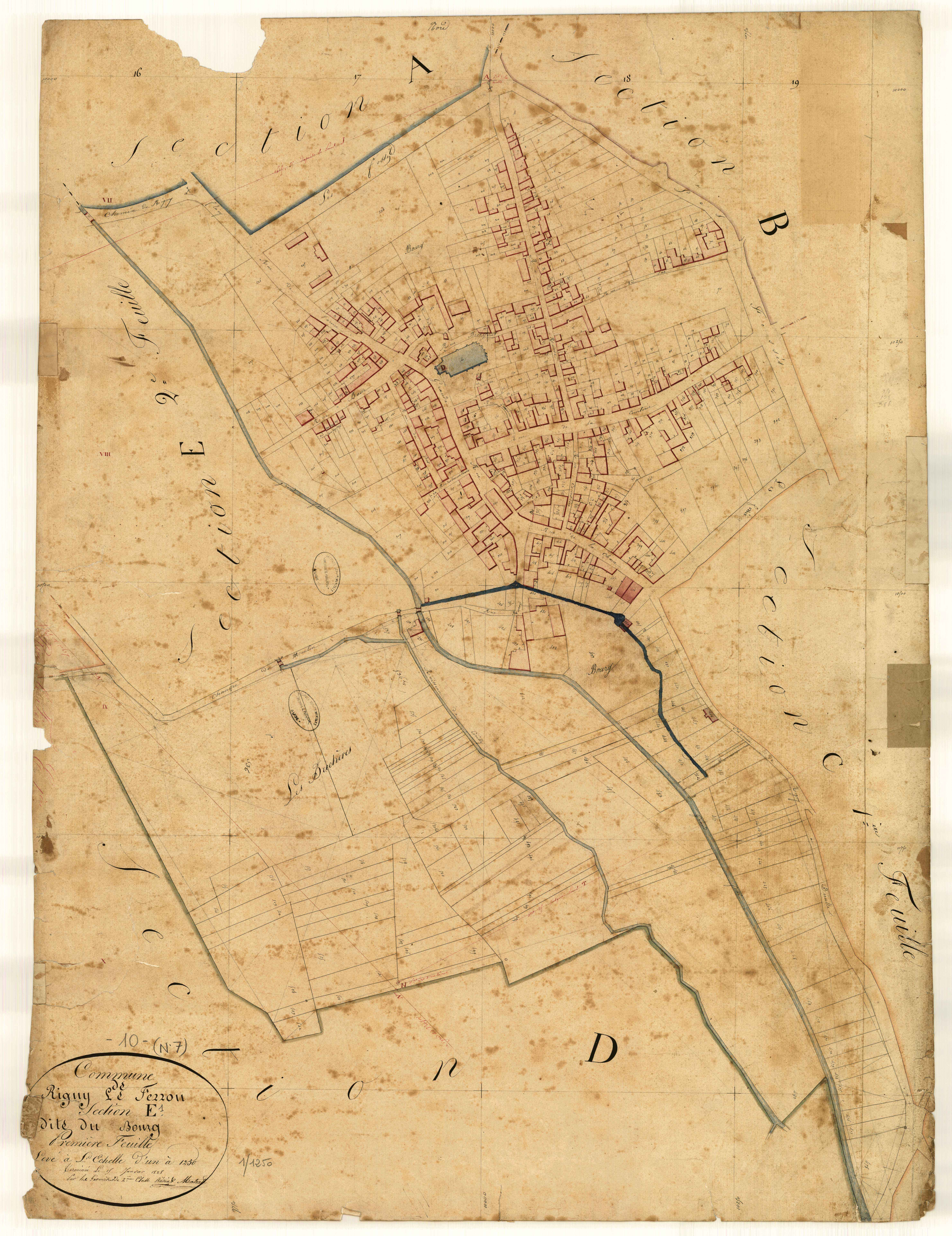 Rigny-le-Ferron, section E dite du Bourg, feuille n° 1