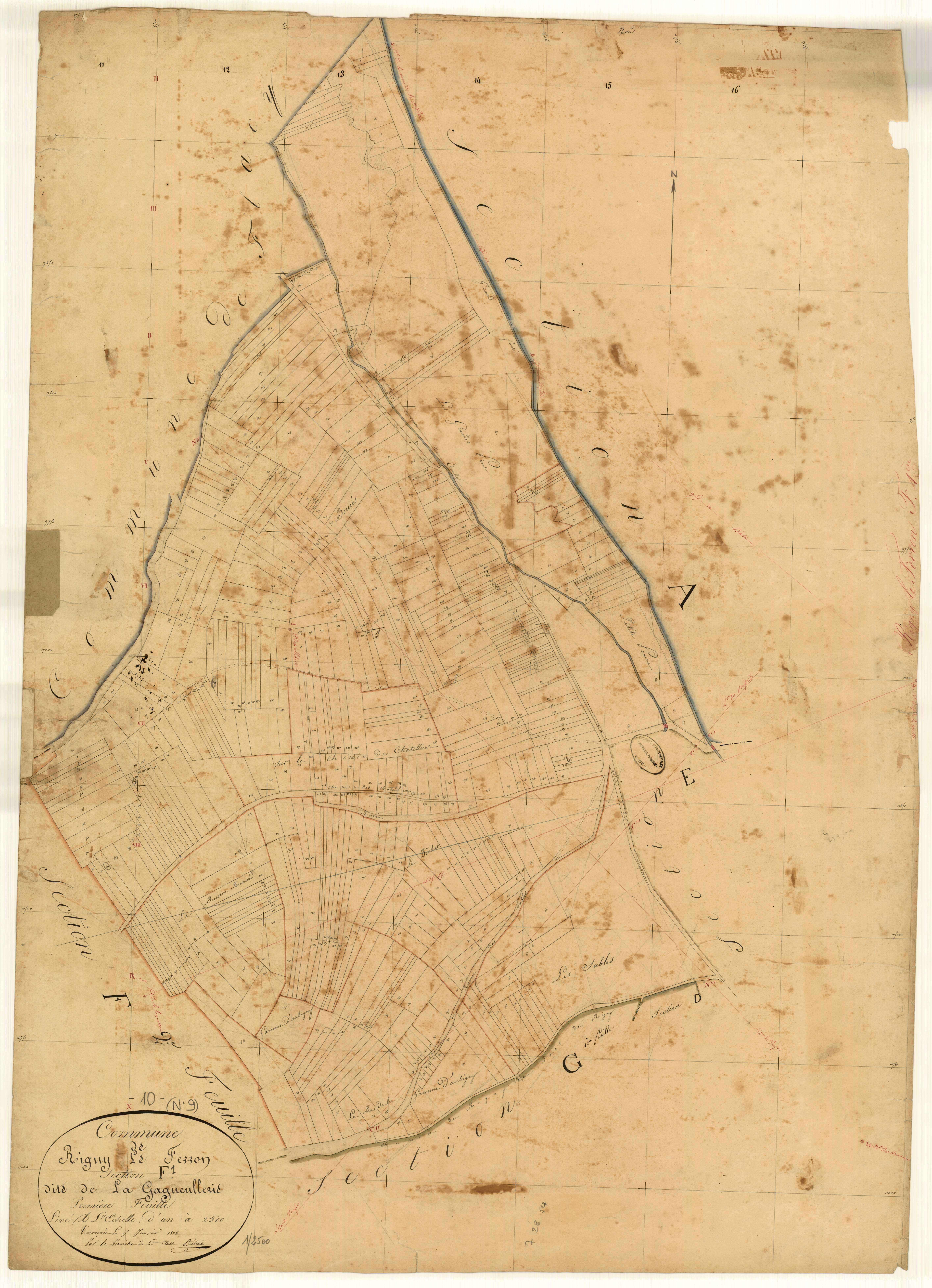 Rigny-le-Ferron, section F dite de la Gagnellière, feuille n° 1