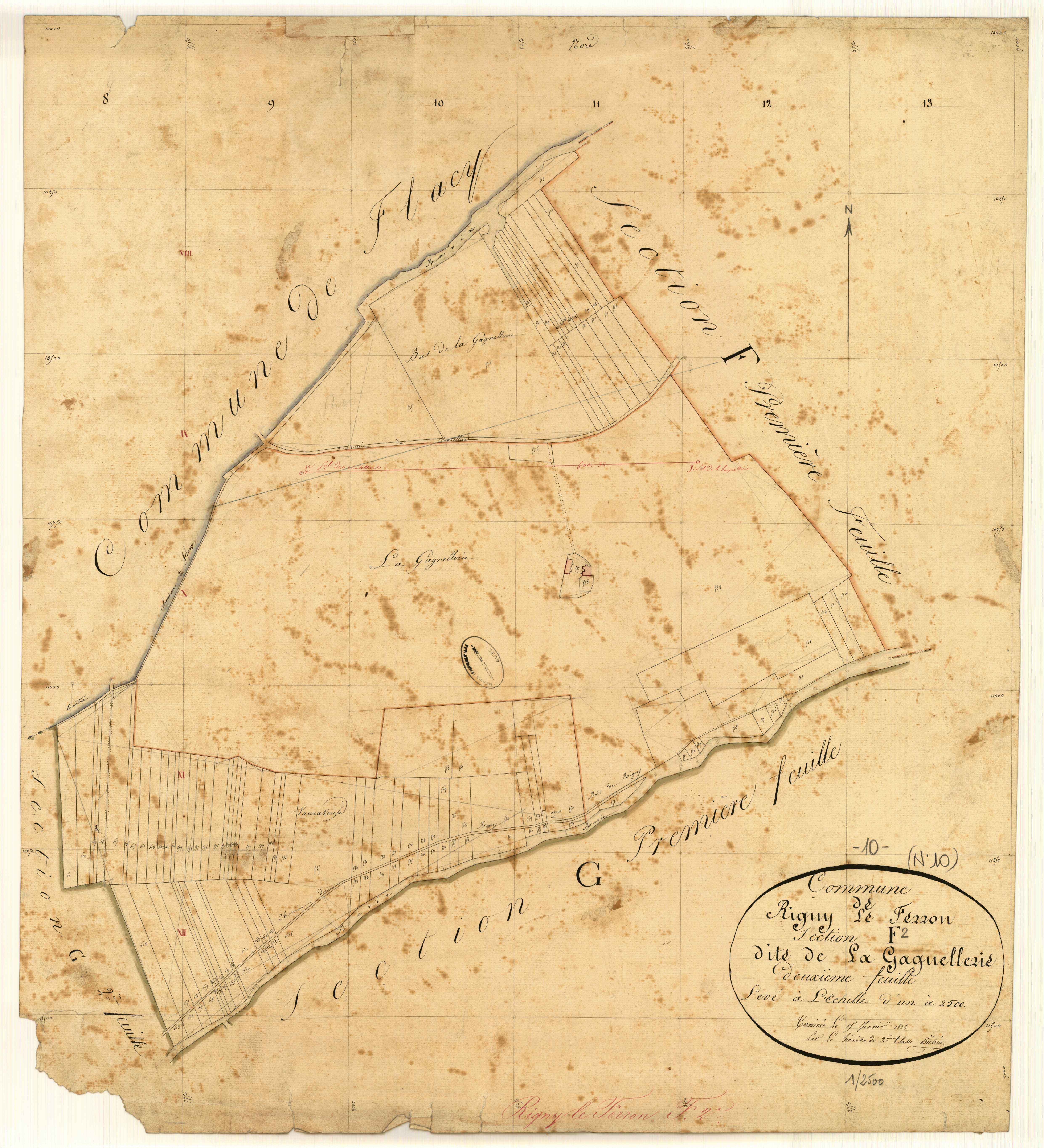 Rigny-le-Ferron, section F dite de la Gagnellière, feuille n° 2