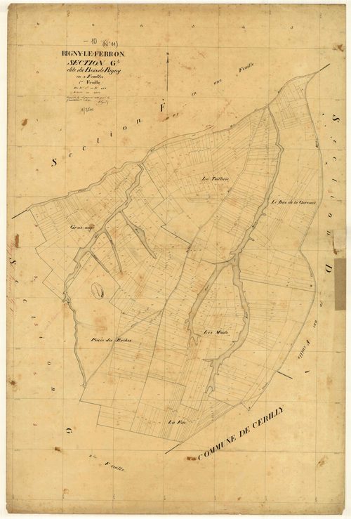 Rigny-le-Ferron, section G dite du Bois de Rigny, feuille n° 1