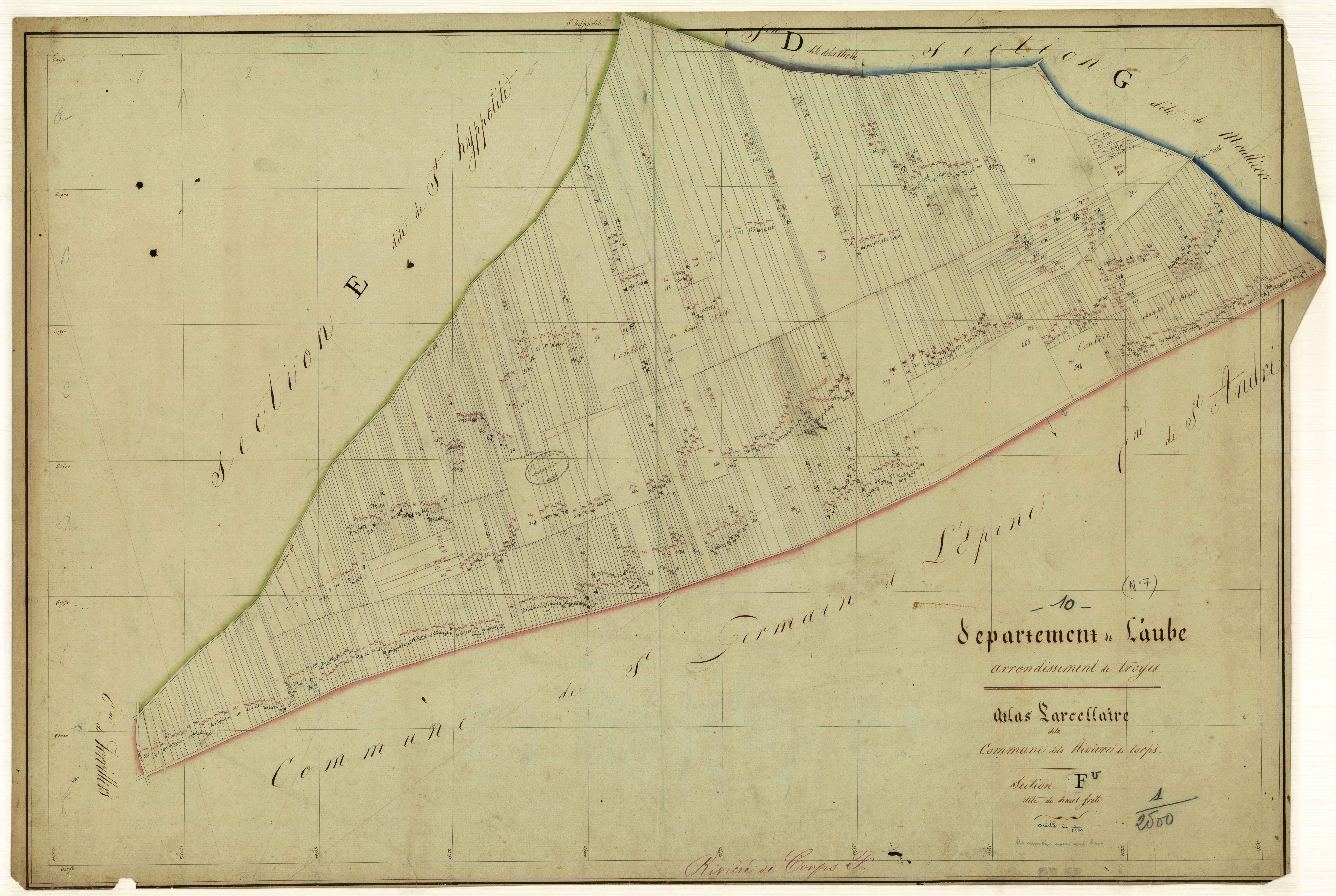La Rivière-de-Corps, section F dite du Haut Frêté