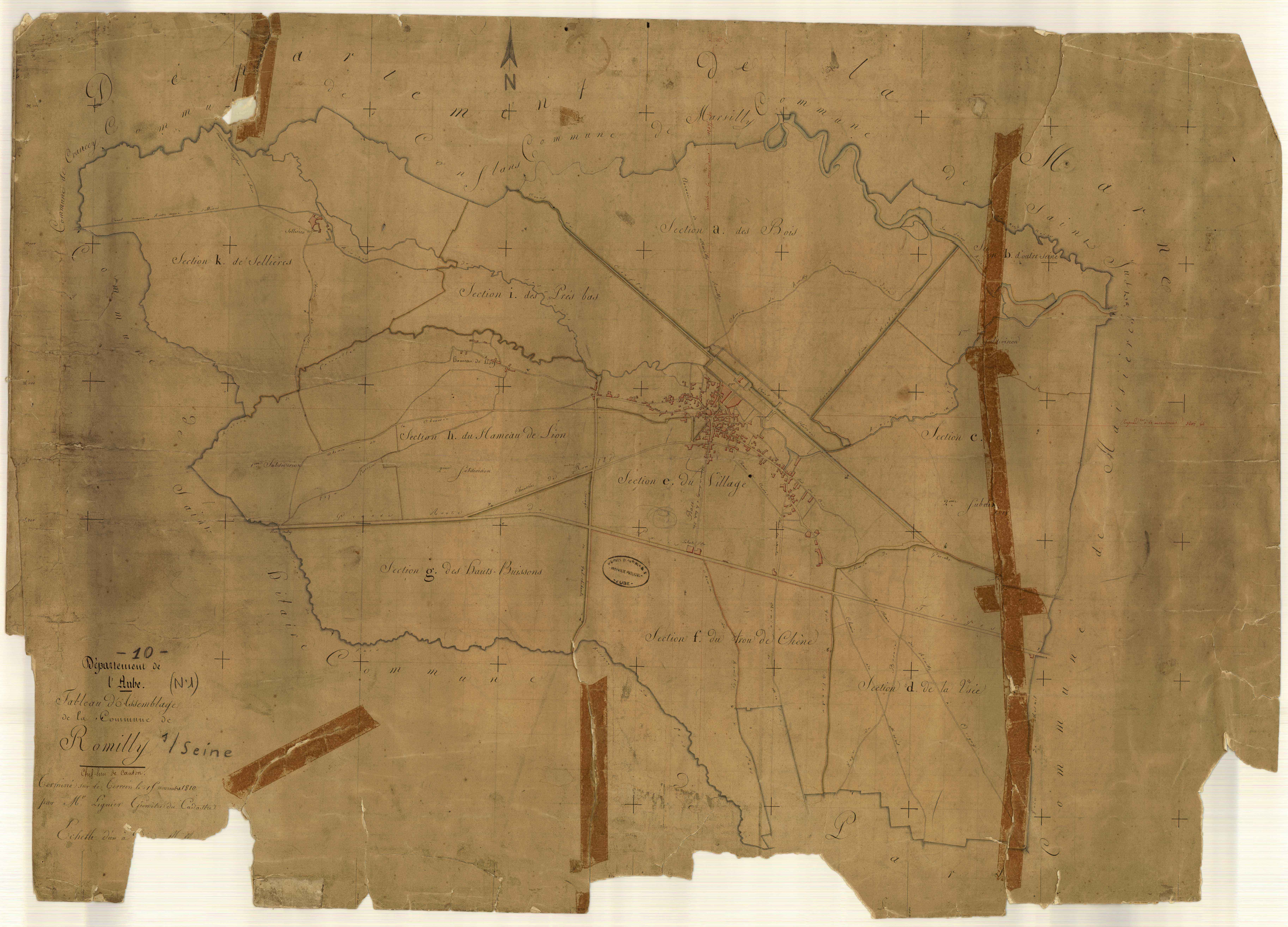 Romilly-sur-Seine, tableau d'assemblage