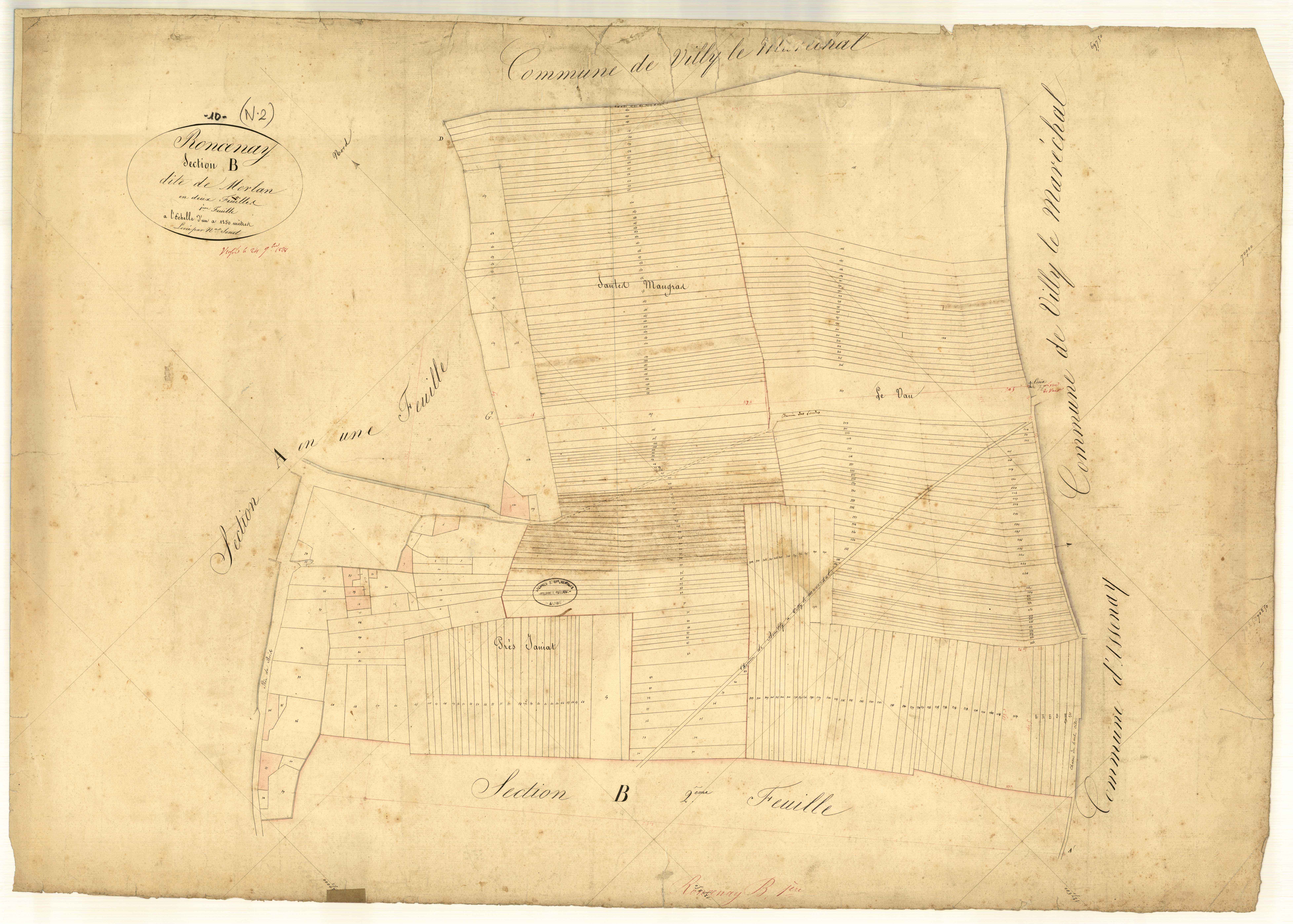 Roncenay, section B dite de Morlan, feuille n° 1