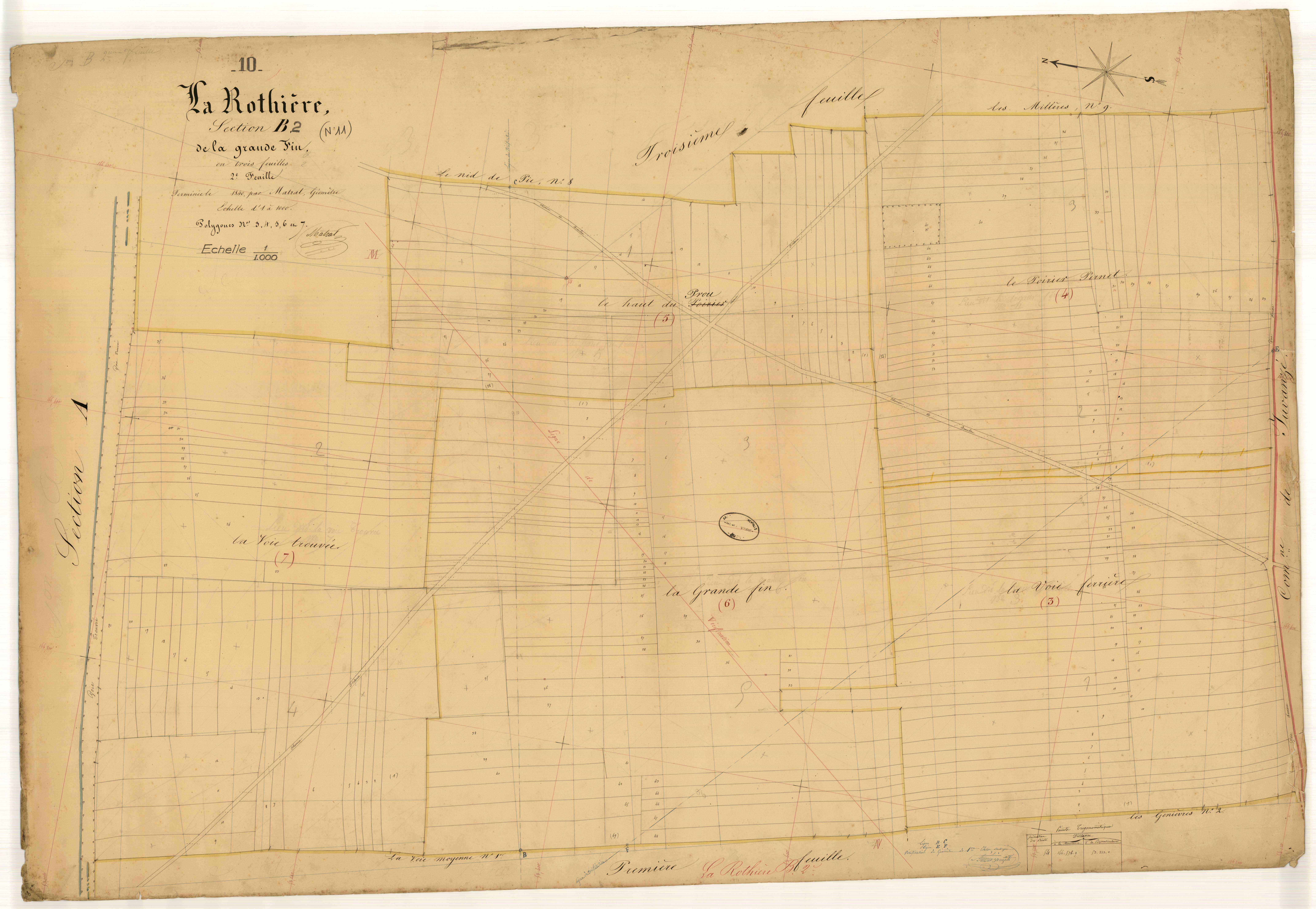 La Rothière, section B dite de la Grande Fin, feuille n° 2