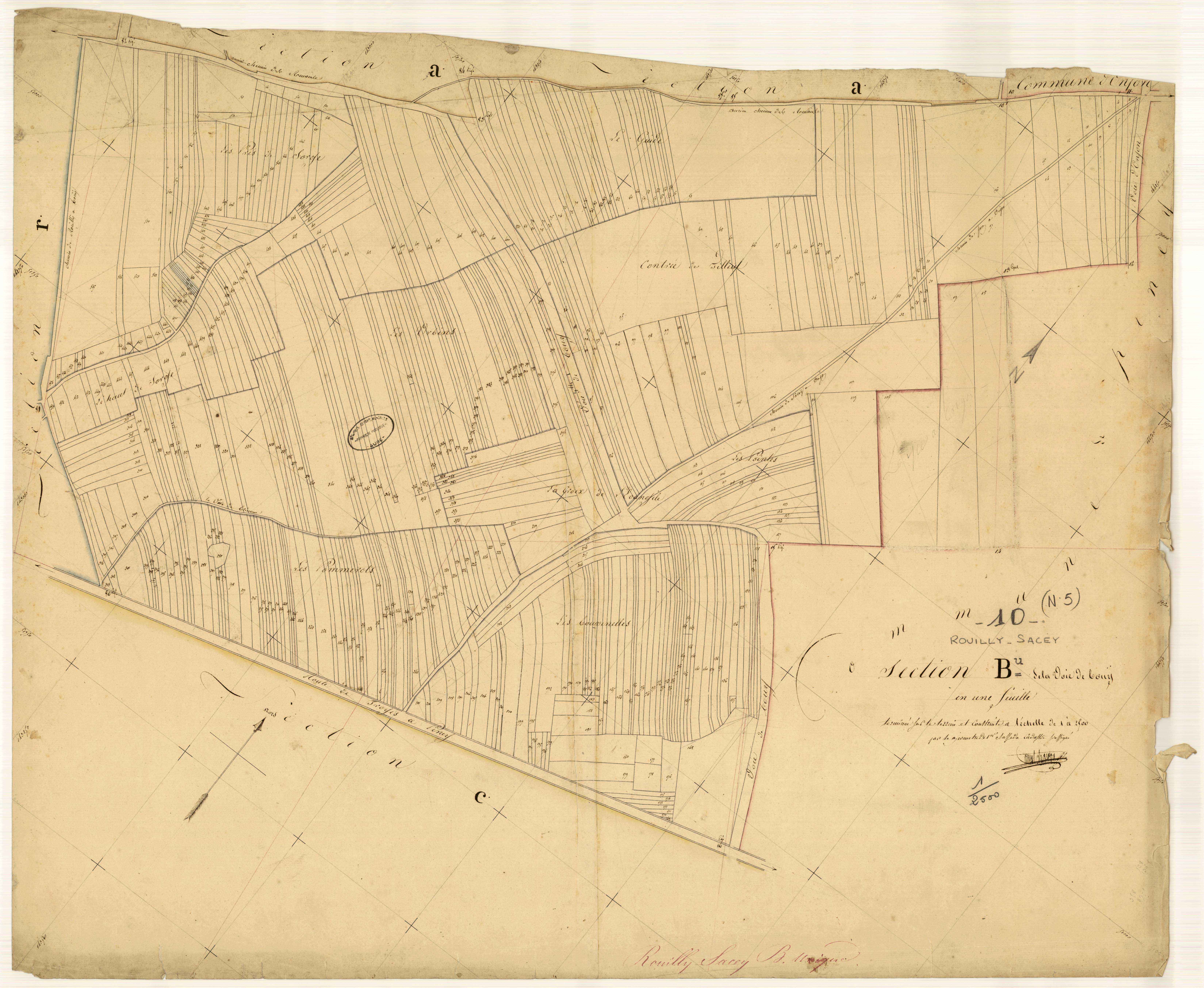 Rouilly-Sacey, section B dite de la Voie de Bourg