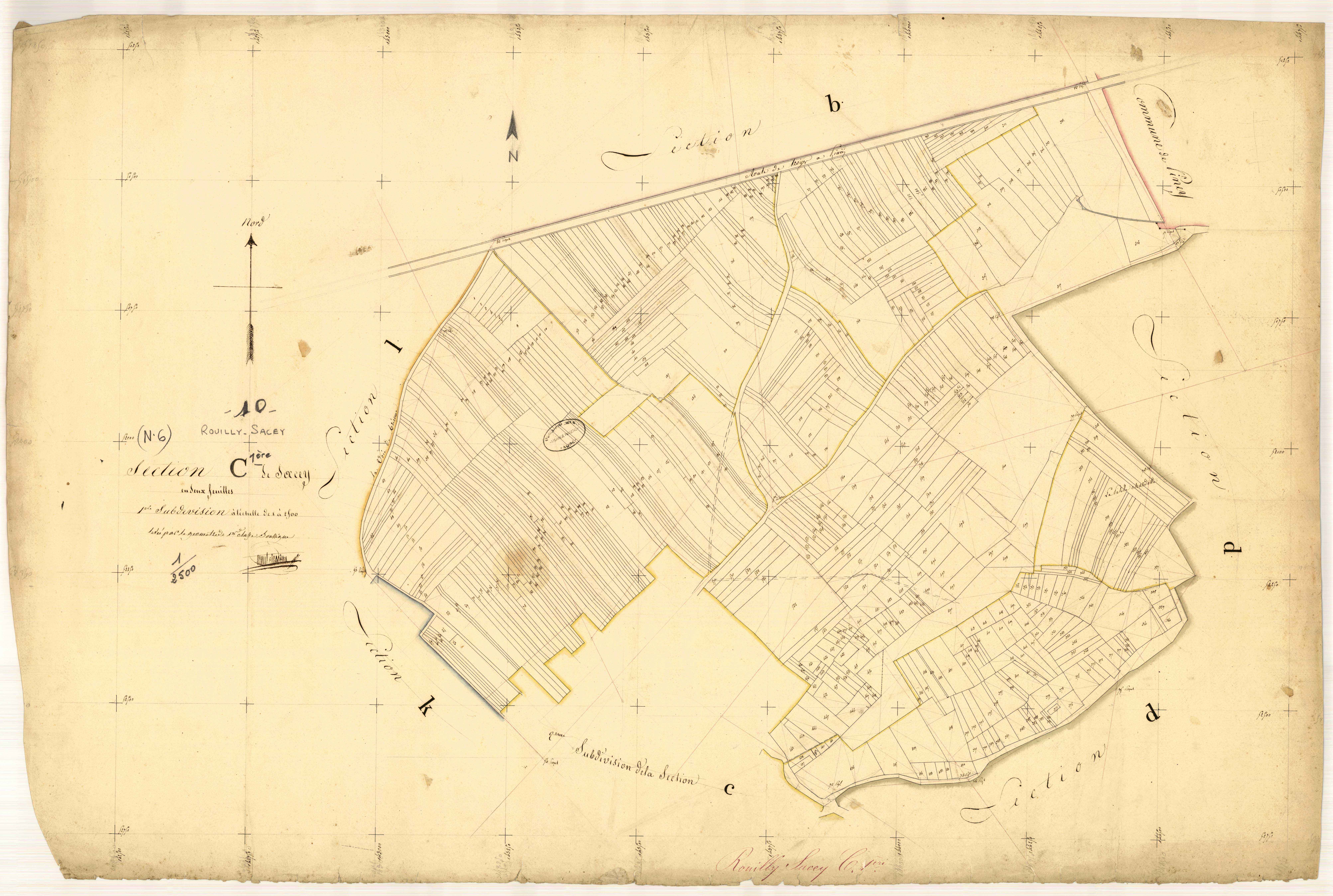 Rouilly-Sacey, section C dite de Sacey, feuille n° 1