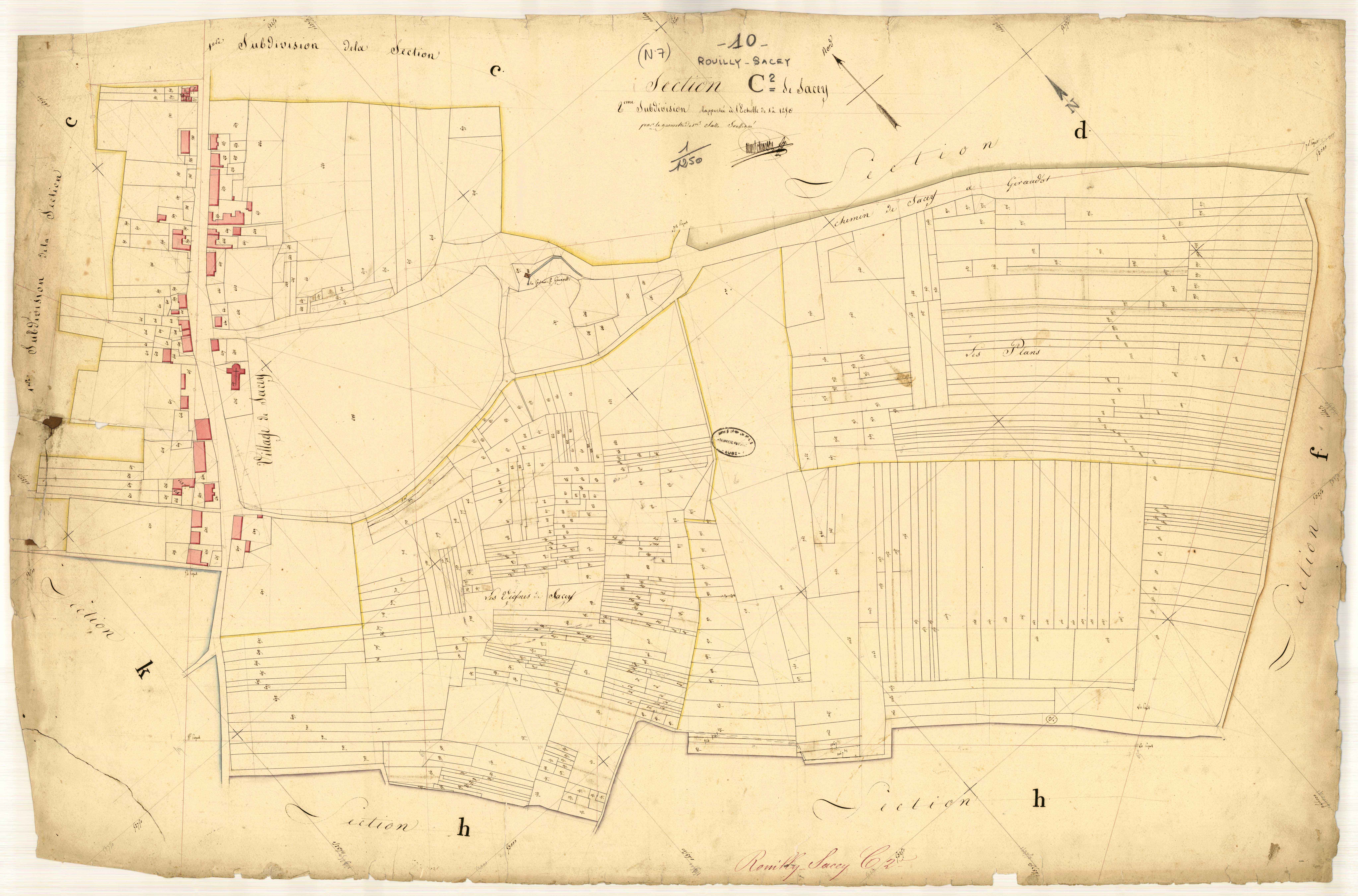 Rouilly-Sacey, section C dite de Sacey, feuille n° 2