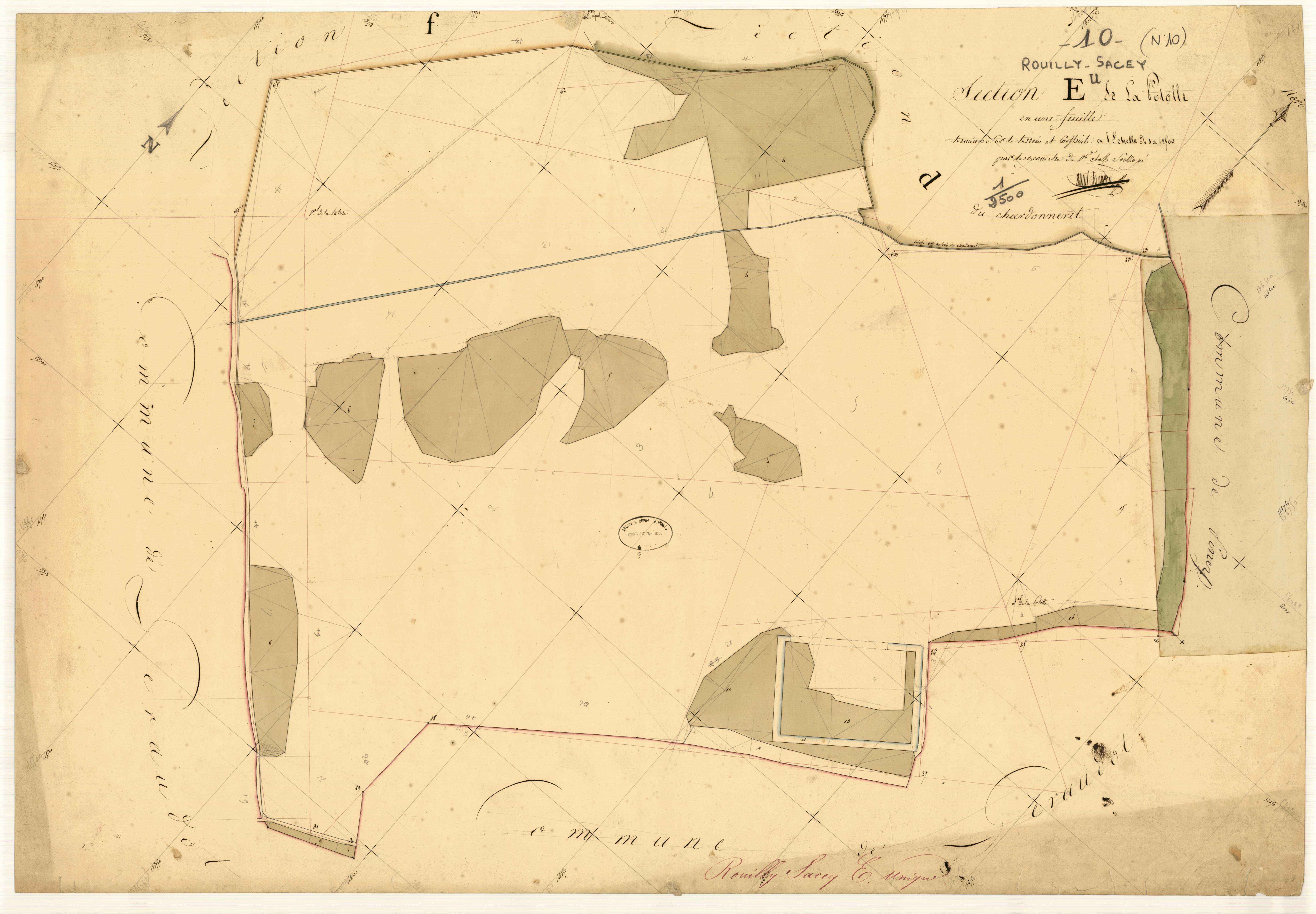 Rouilly-Sacey, section E dite de la Potolle