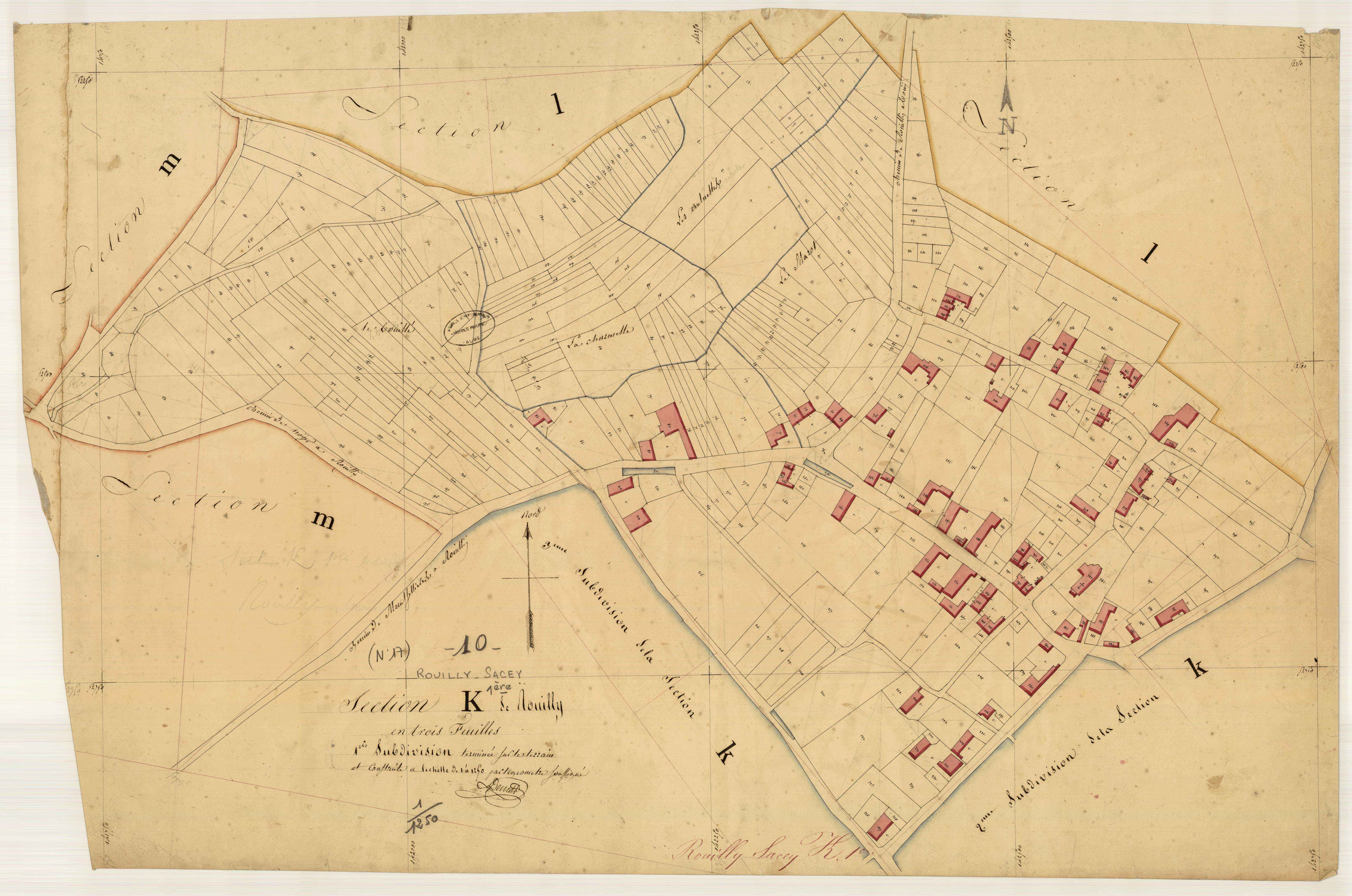 Rouilly-Sacey, section K dite de Rouilly, feuille n° 1