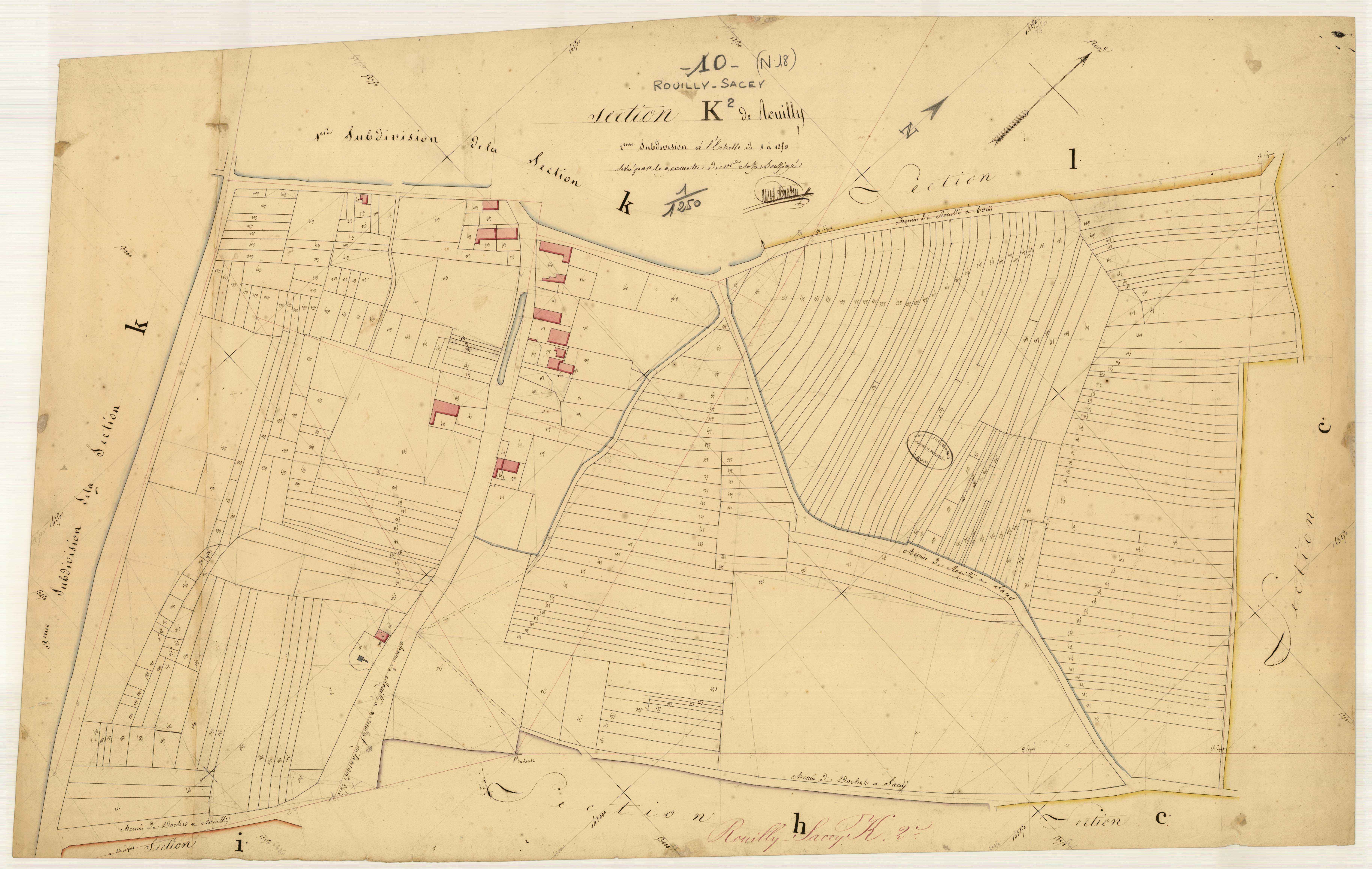 Rouilly-Sacey, section K dite de Rouilly, feuille n° 2