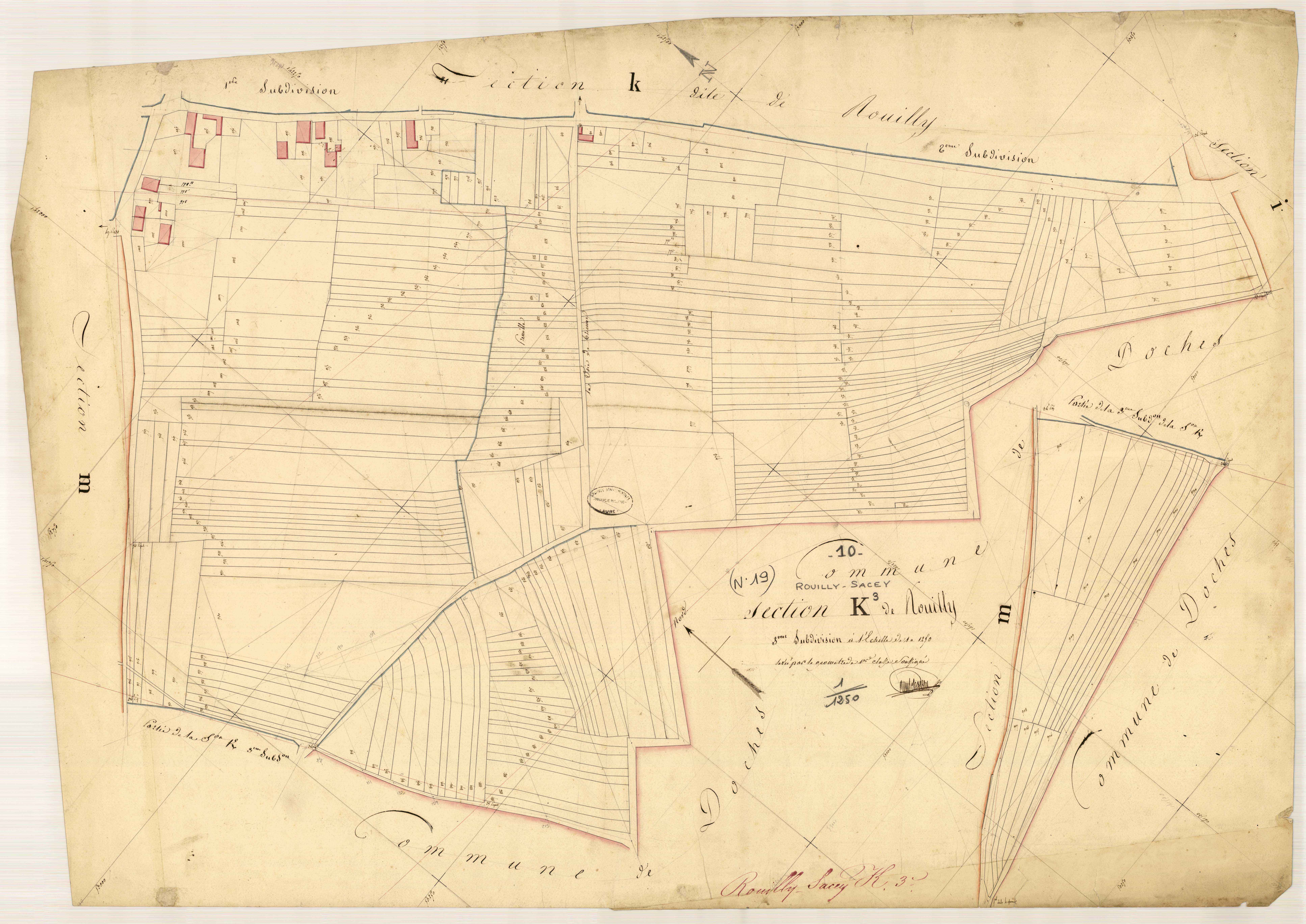 Rouilly-Sacey, section K dite de Rouilly, feuille n° 3