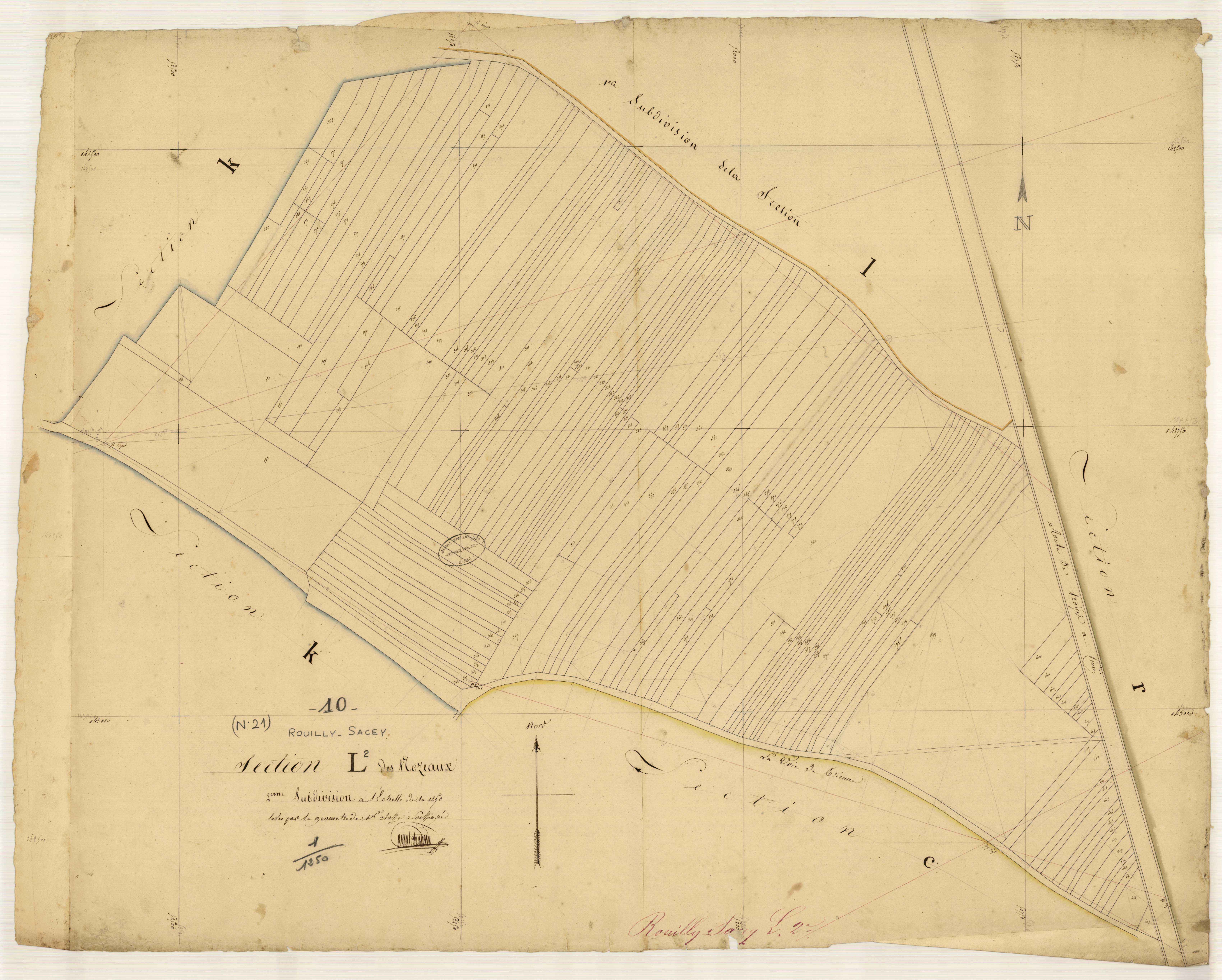 Rouilly-Sacey, section L dite des Mozeaux, feuille n° 2