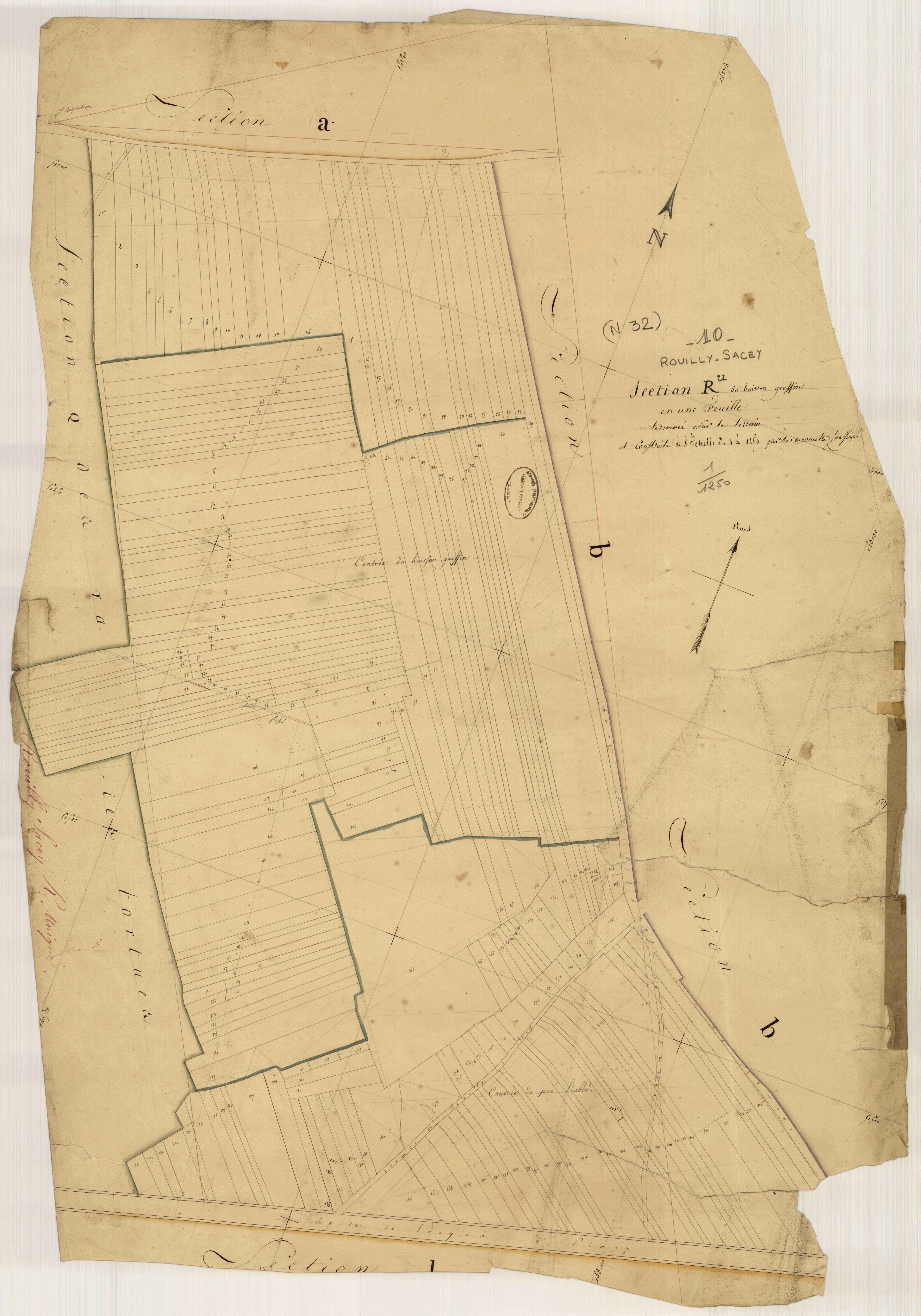 Rouilly-Sacey, section R dite du Buisson Graffin