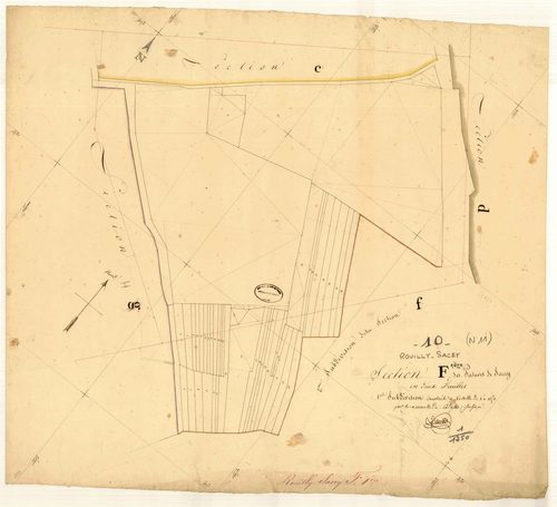 Rouilly-Sacey, section F dite des Pâtures de Sacey, feuille n° 1