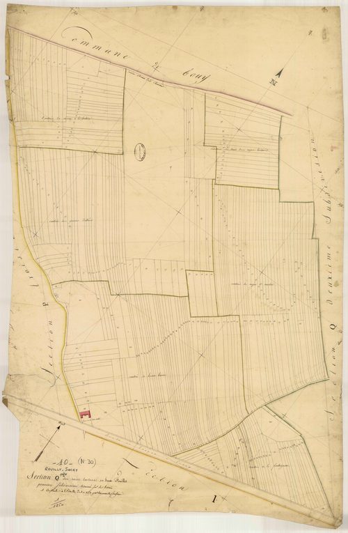 Rouilly-Sacey, section Q dite des Raies Tortues, feuille n° 1