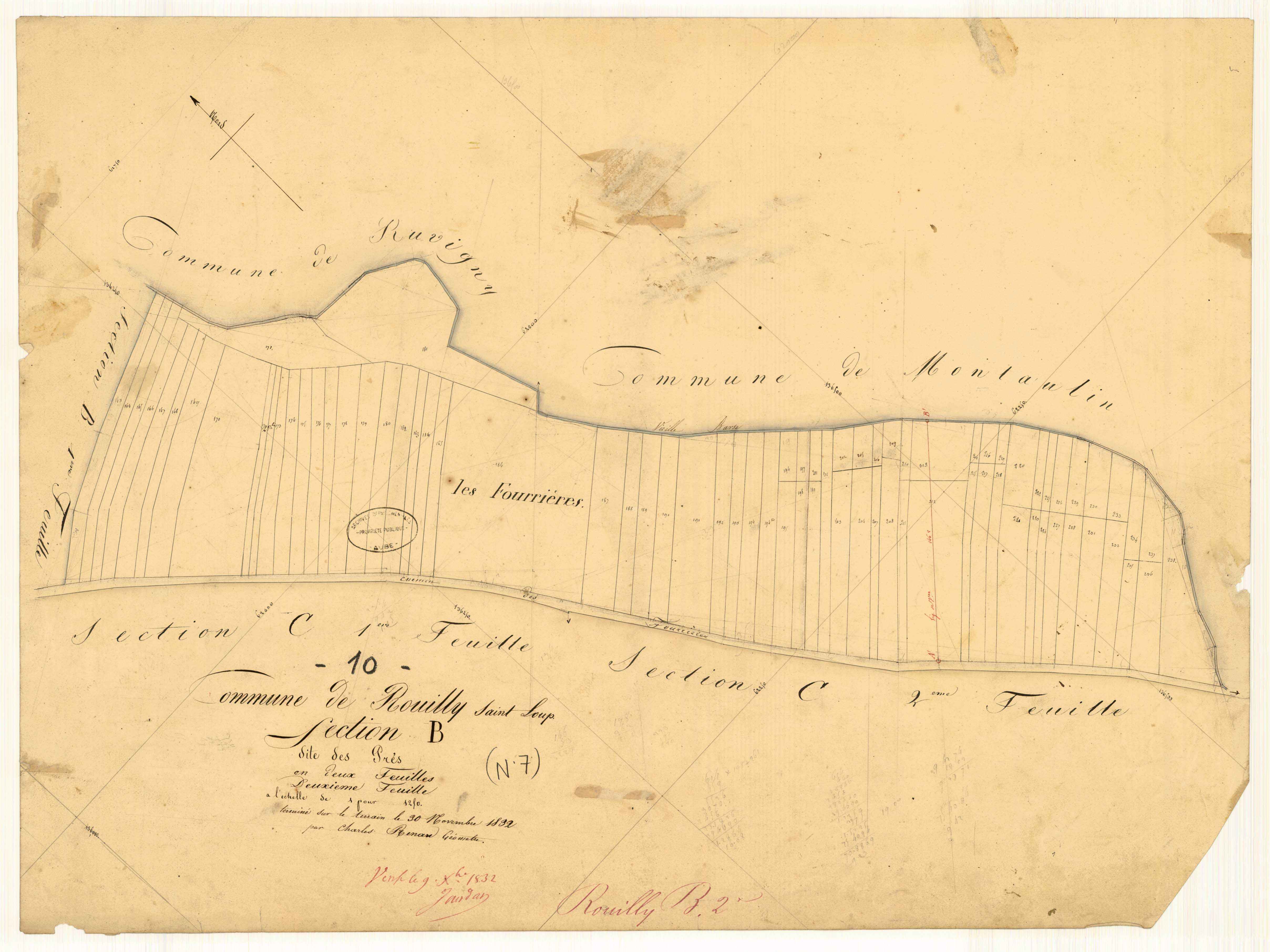 Rouilly-Saint-Loup, section B dite des Prés, feuille n° 2