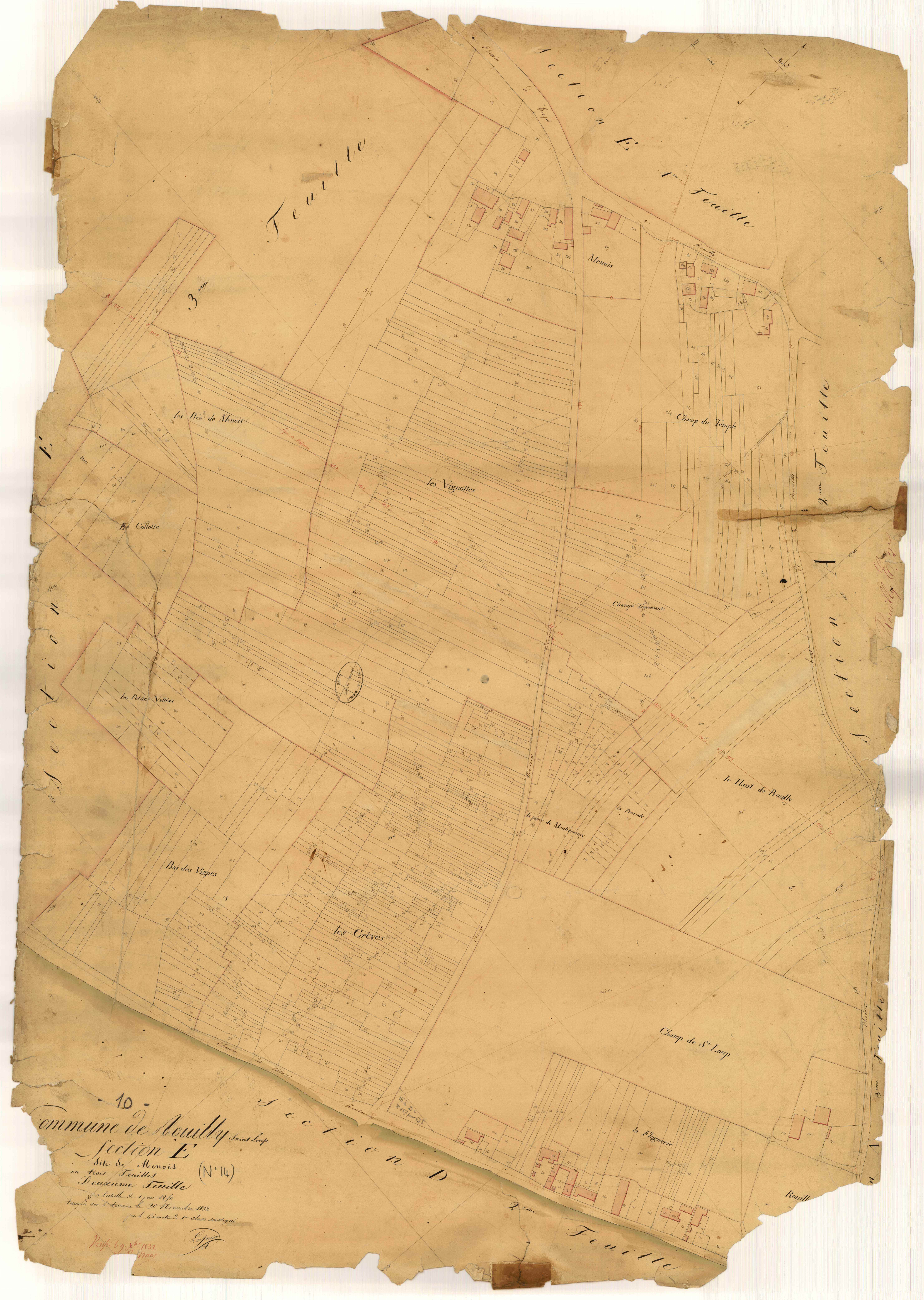 Rouilly-Saint-Loup, section E dite de Menois, feuille n° 2