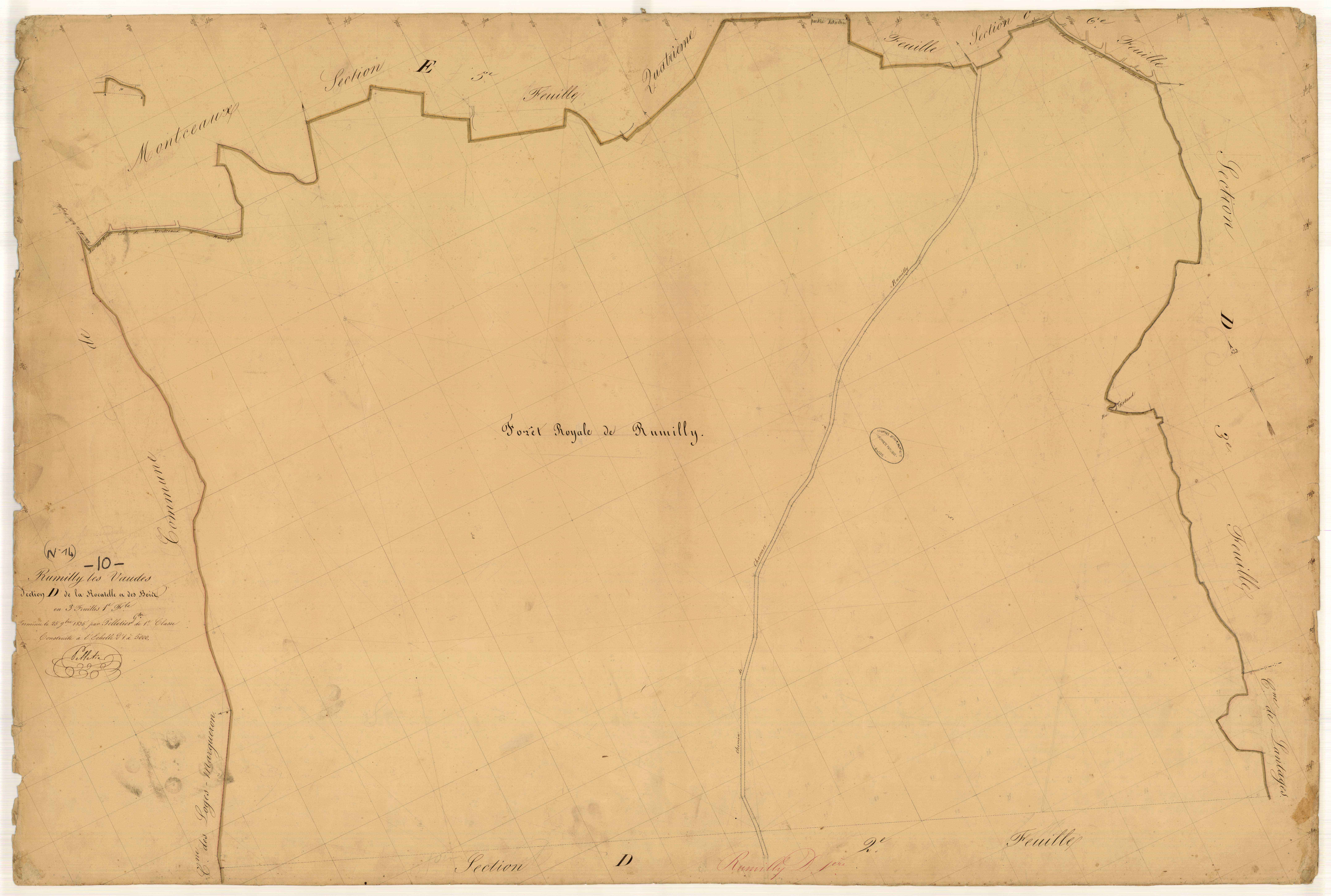 Rumilly-les-Vaudes, section D dite de la Rocatelle et des Bois, feuille n° 1