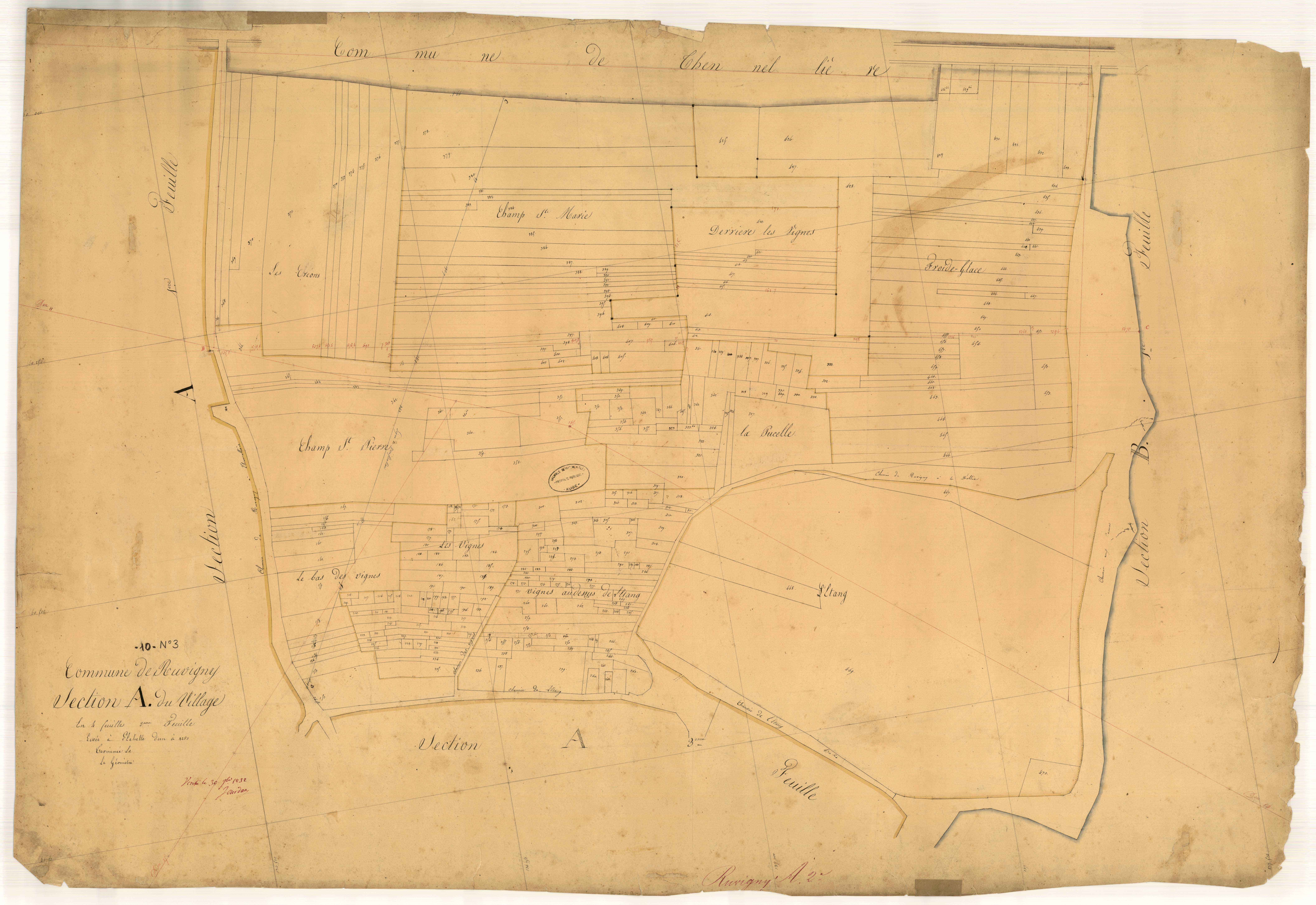 Ruvigny, section A dite du Village, feuille n° 2