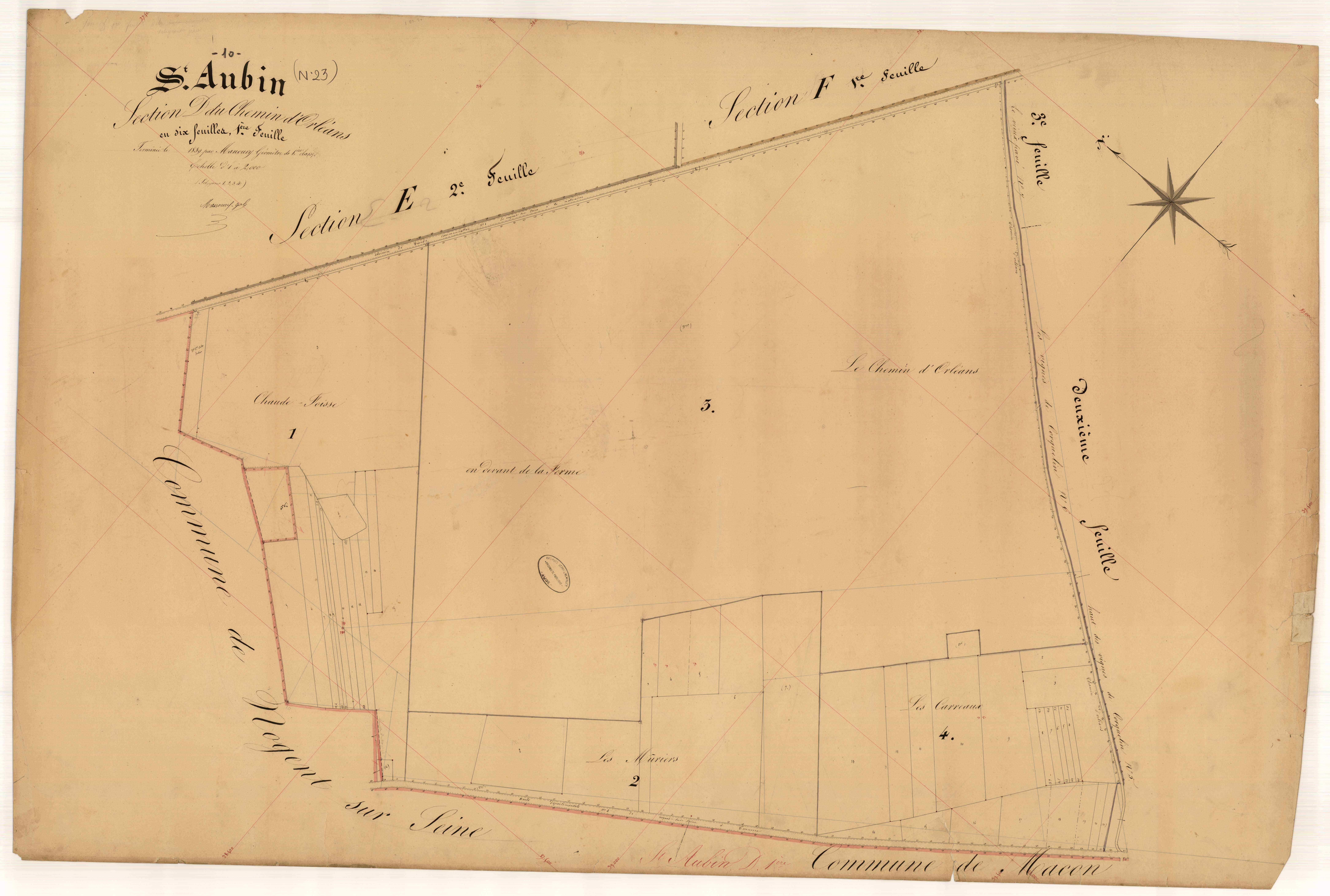 Saint-Aubin, section D dite du Chemin d'Orléans, feuille n° 1