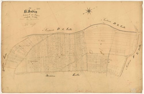 Saint-Aubin, section C dite des Vignes, feuille n° 1
